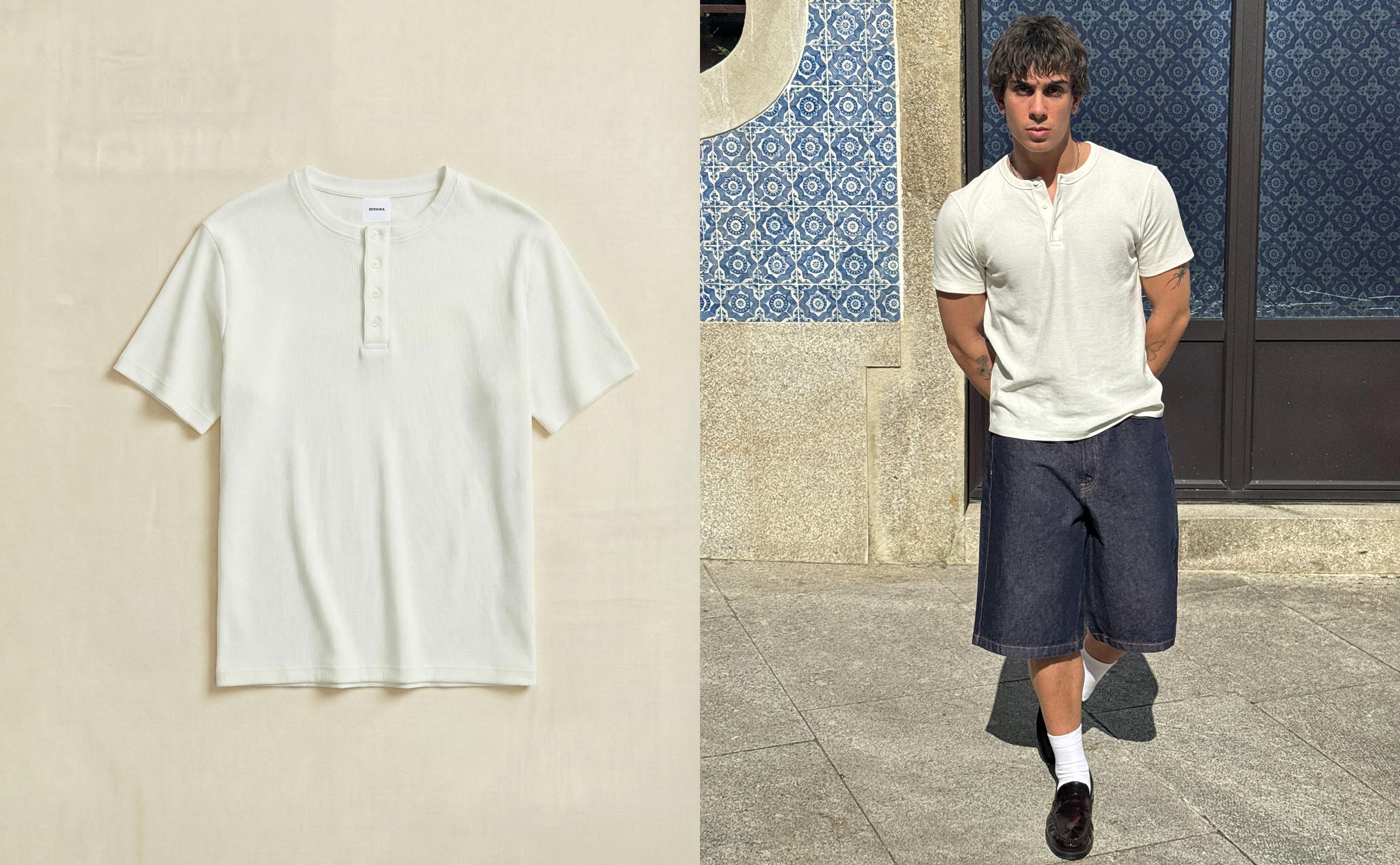 Kısa kollu gofre ekmekçi tişört - Görsel 27