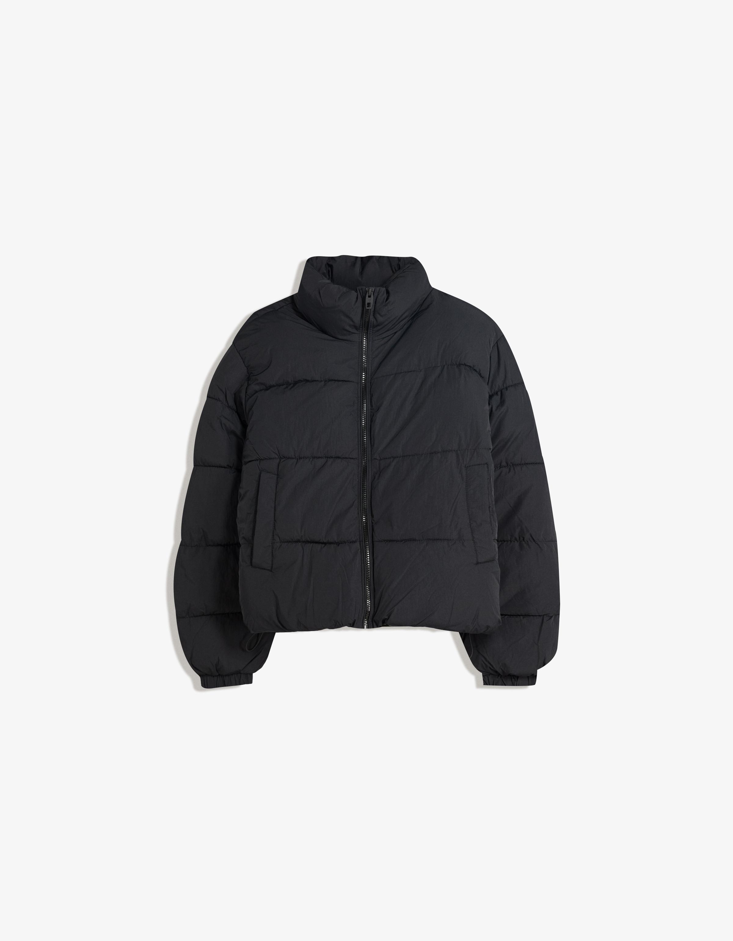 Bershka Puffy Jacke Damen S Schwarz