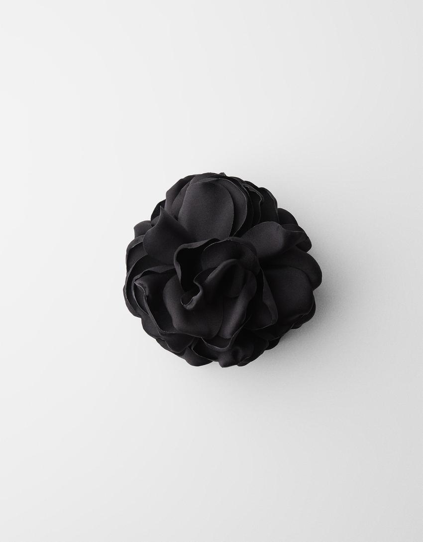 Flower hair clip-Black-4