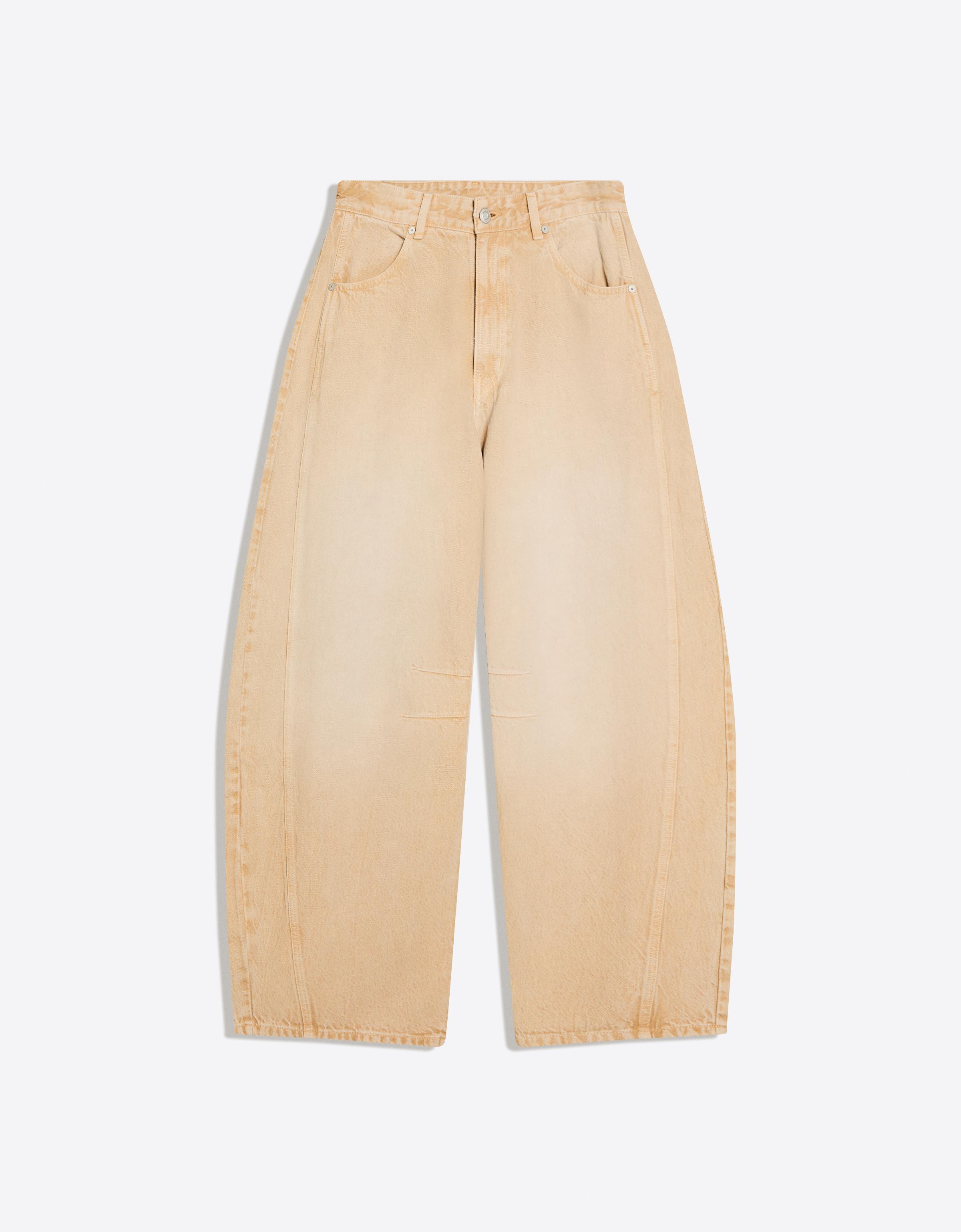 Barrel leg jeans — Camel