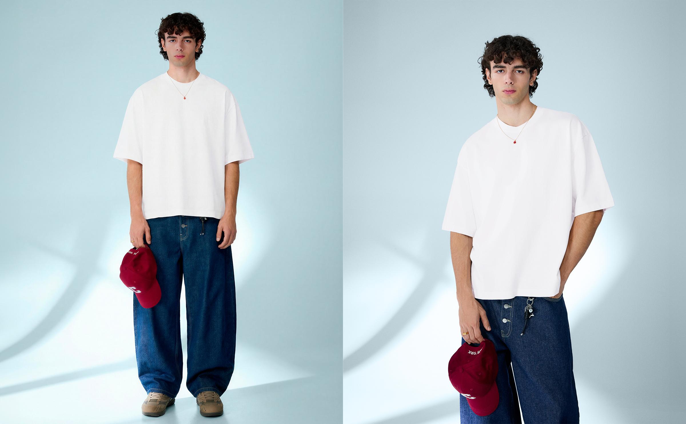 Kısa kollu boxy fit tişört - Görsel 52