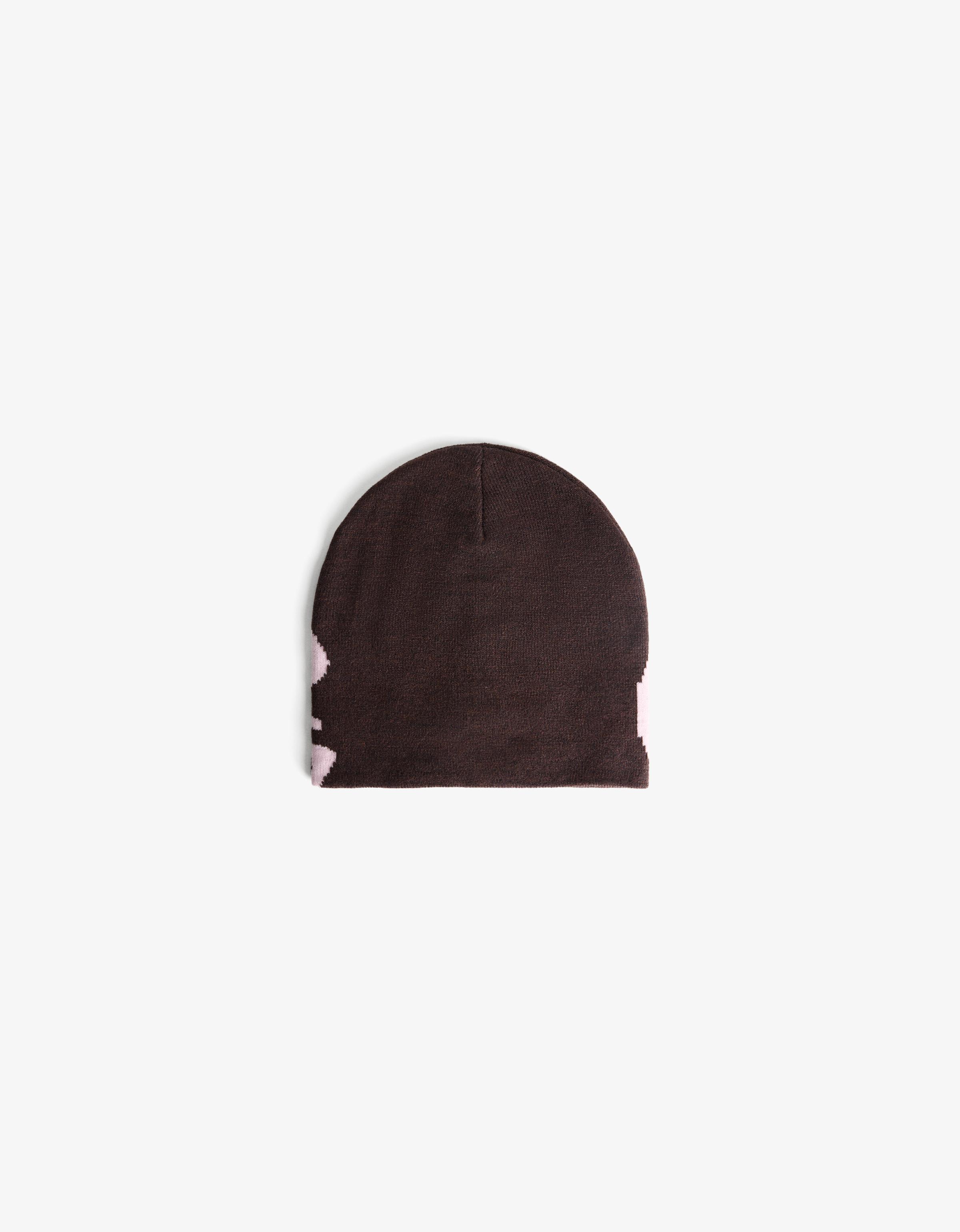 Print beanie — Brown