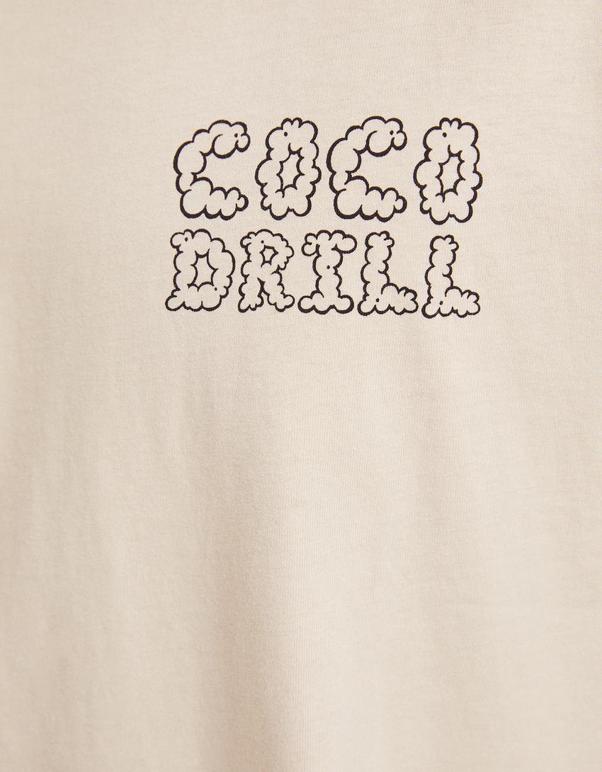 Short sleeve T-shirt with print-Camel-6