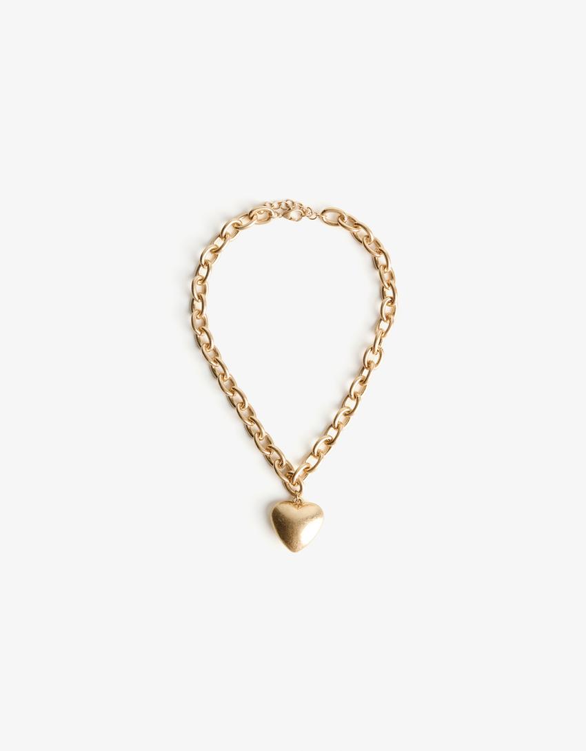 Collier pendentif cœur-Or-2