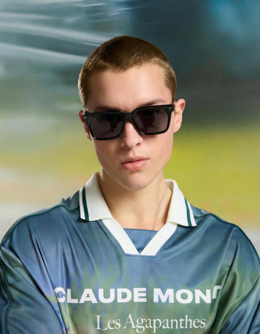 Polo Claude Monet Les Agapanthes manches courtes-Vert