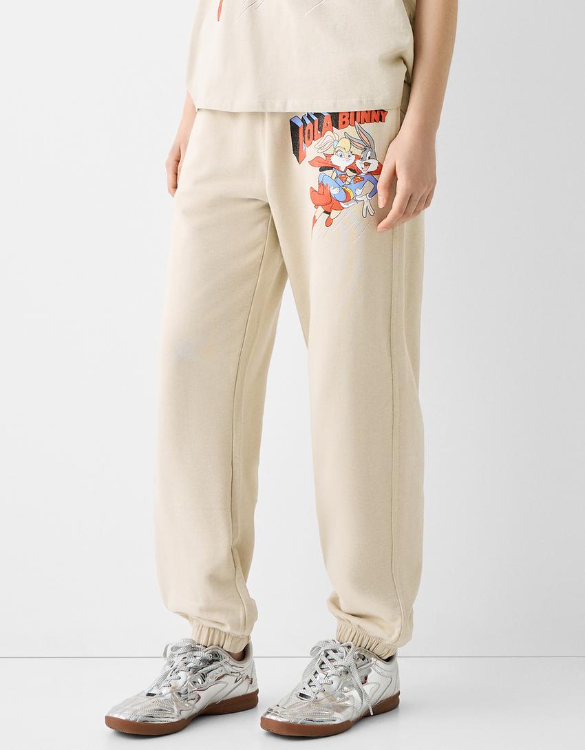 Lola Bunny print plush trousers - Trousers - BSK Teen | Bershka