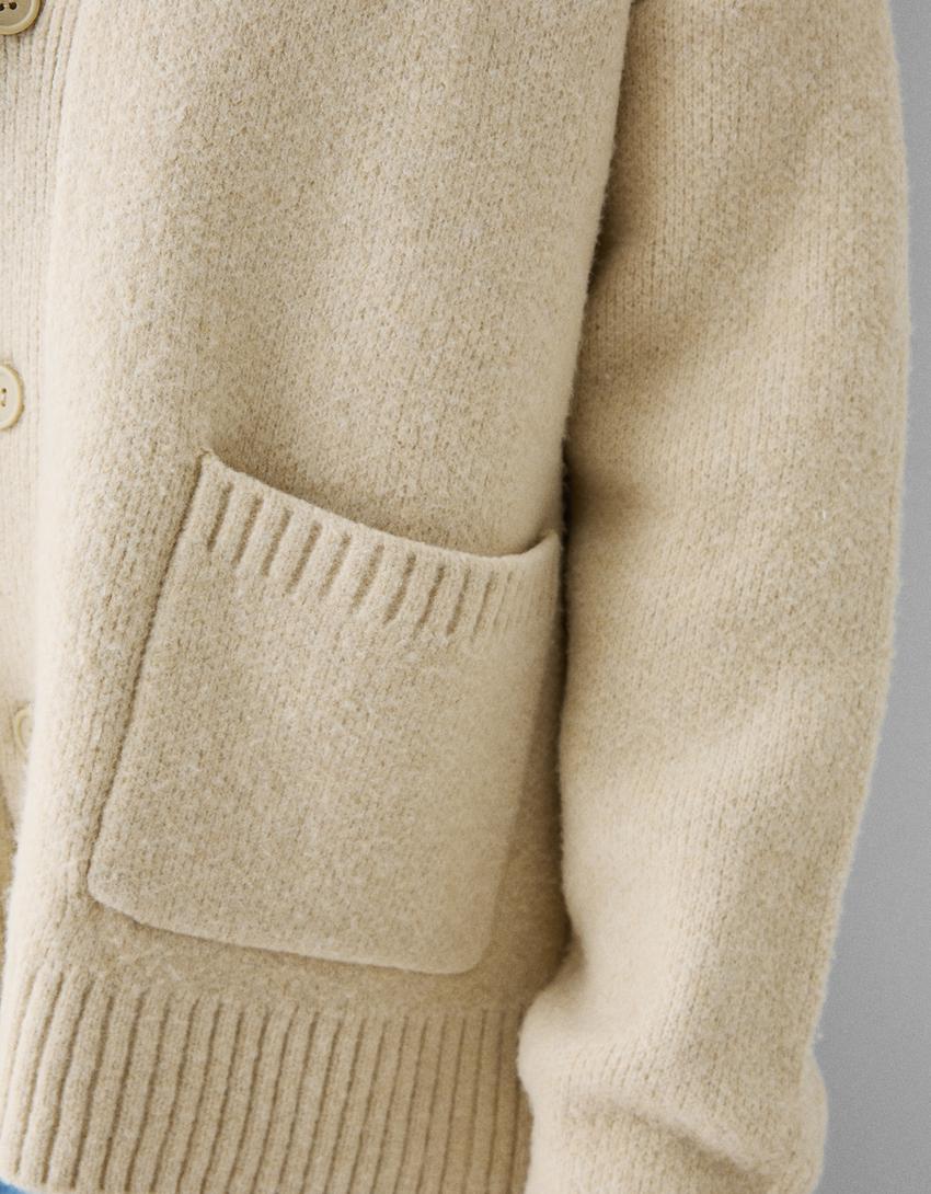 Gilet boxy fit boutons-Écru-6