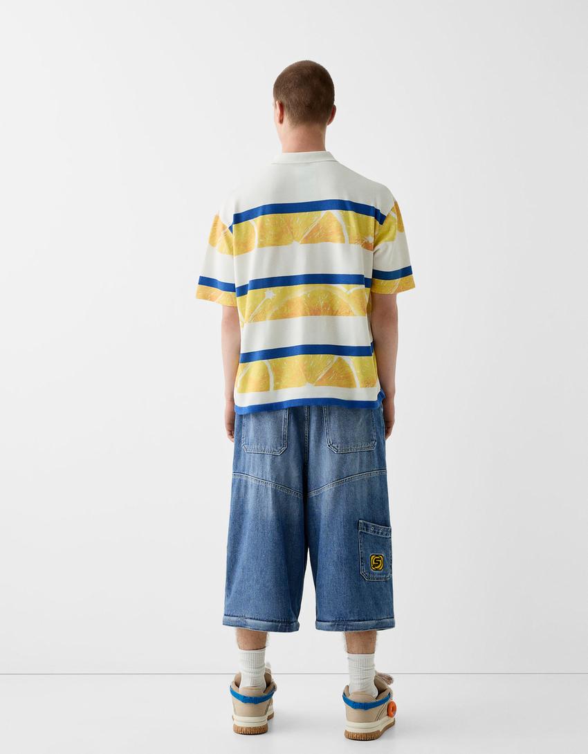 Jean BERSSSHKA X SSSTUFFF baggy amovible-Bleu lavé-1