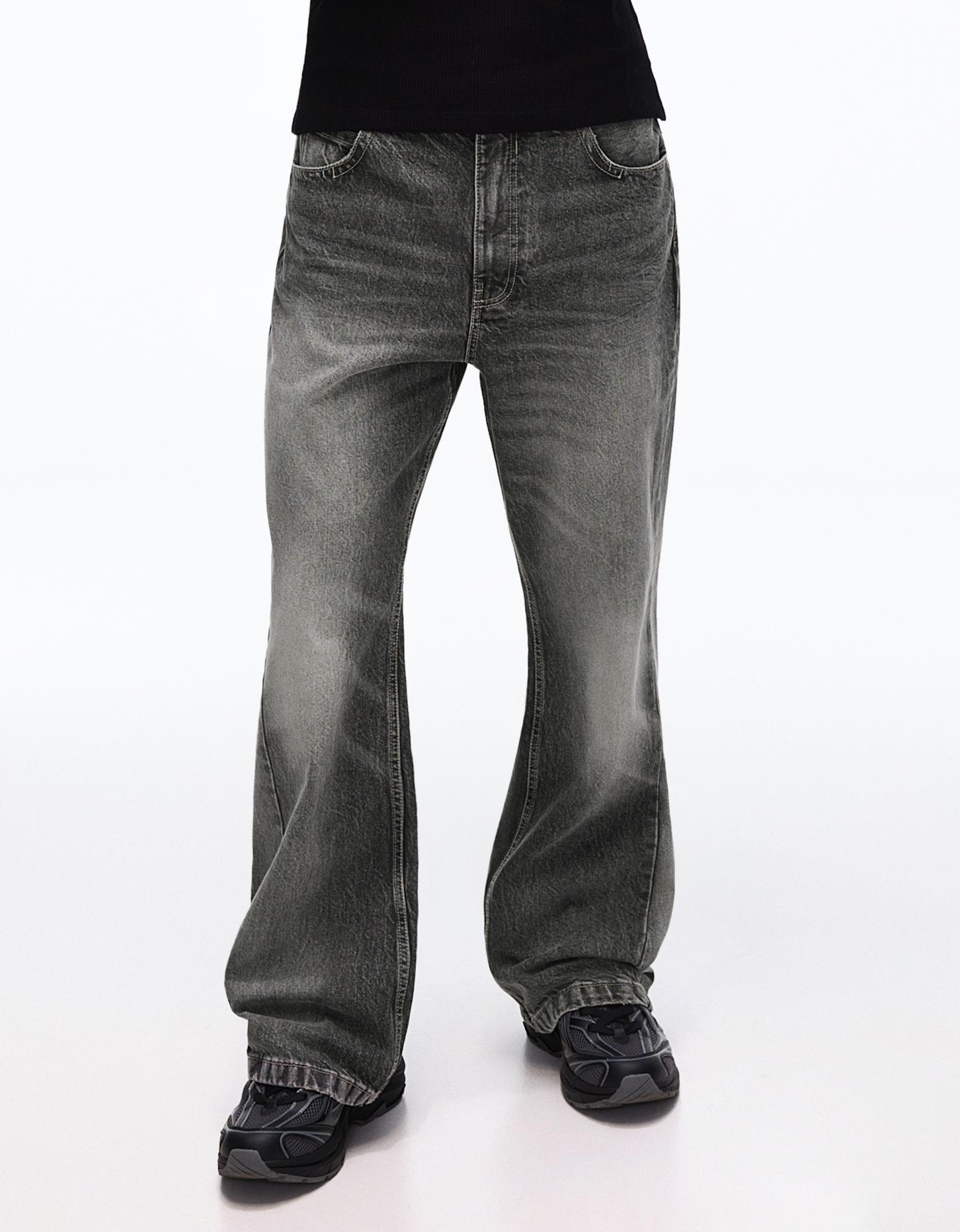 Baggy flared jeans — Dark grey