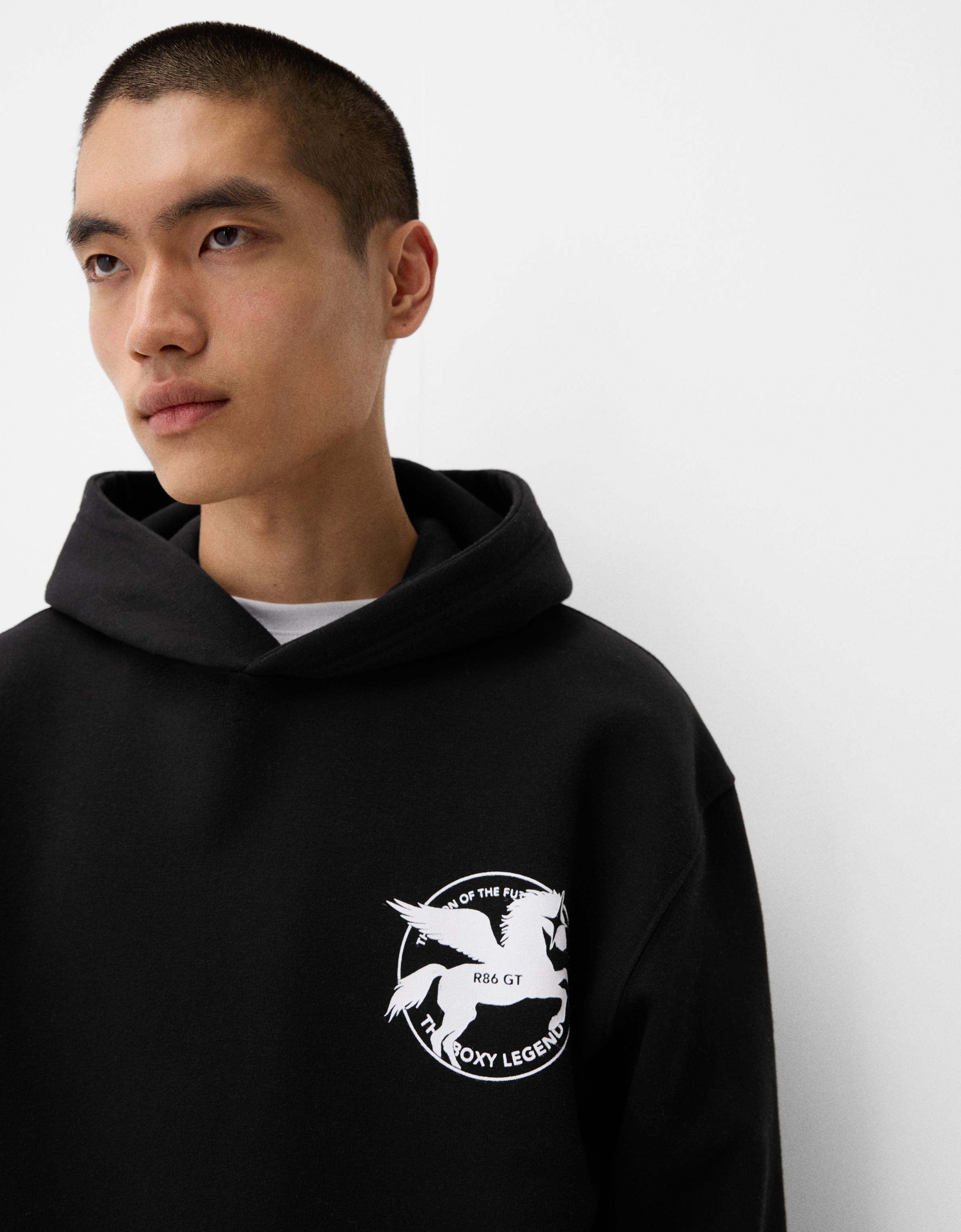 Sysezy】hype sleeve over-wide hoodie : 2 colors パーカー
