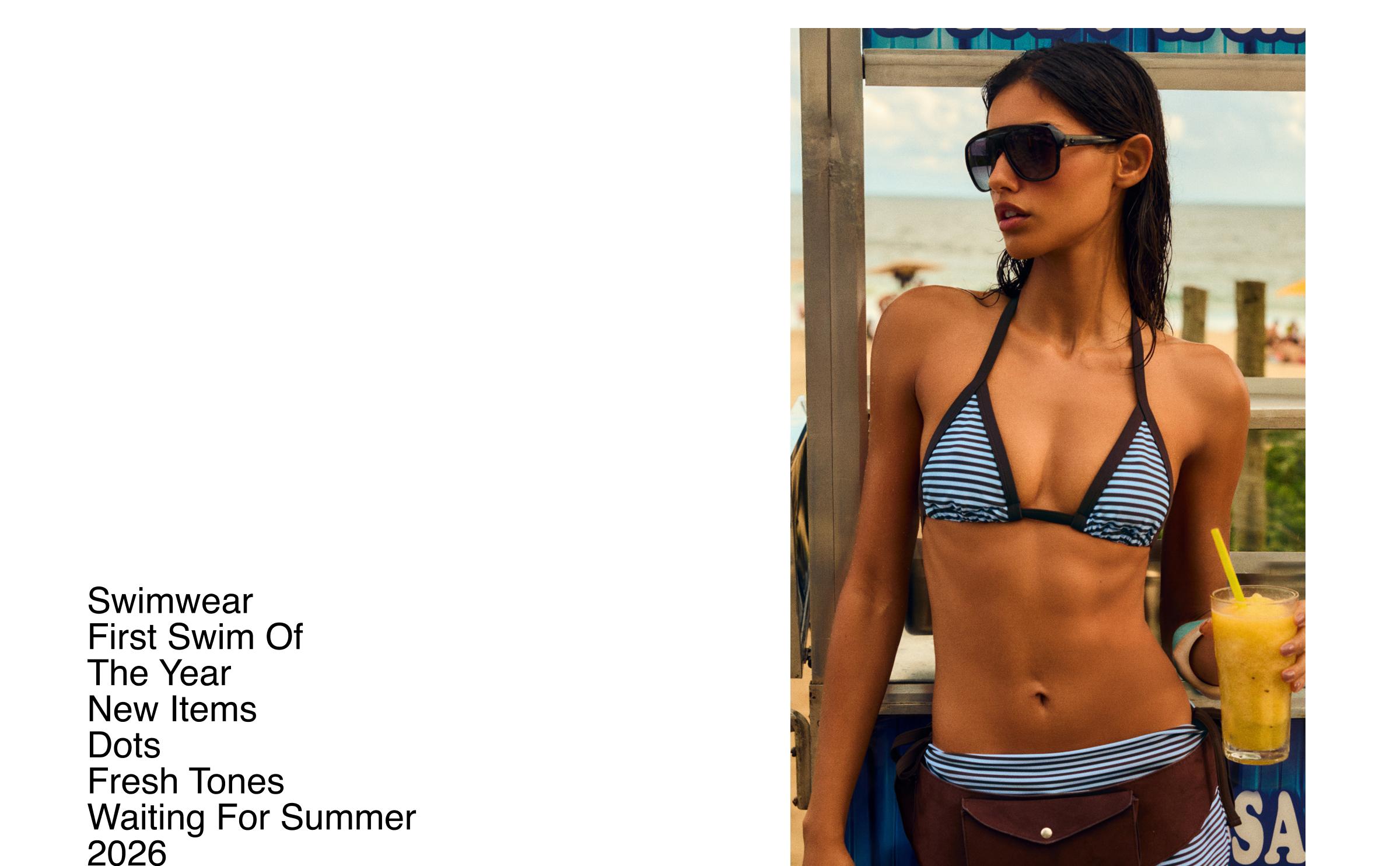 Striped triangle bikini top — Blue