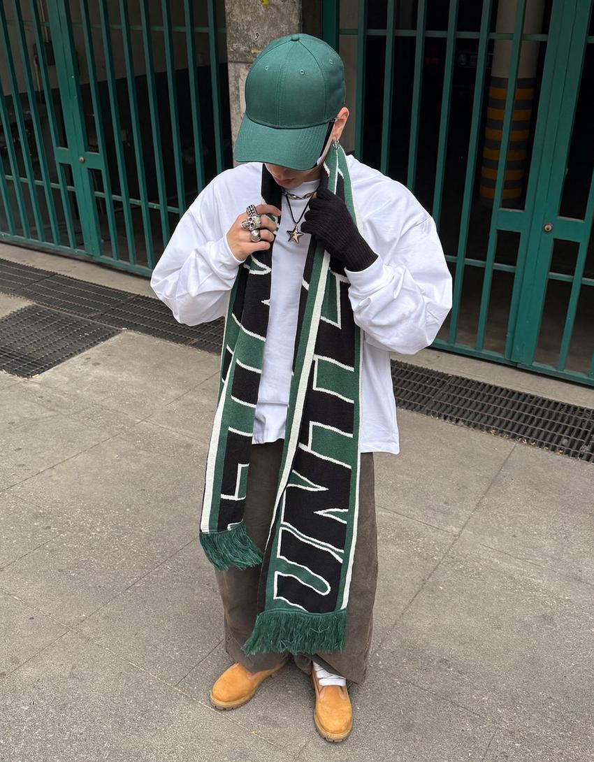 Cachecol desportivo estampado-Verde