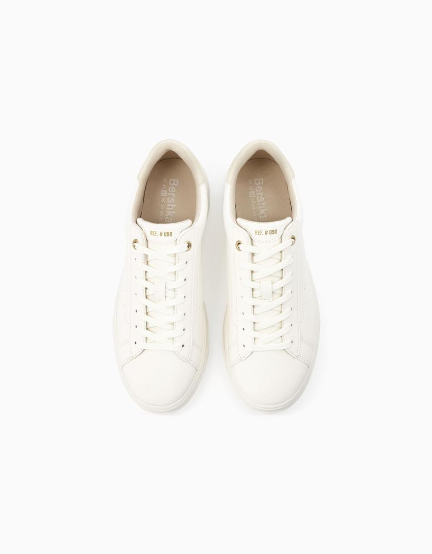 حذاء رياضي متباين-أبيض