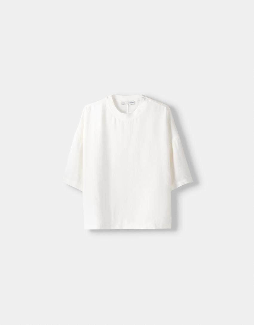 T-shirt de manga curta cropped-Gelo-4