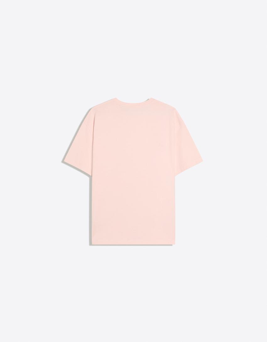 Camiseta manga corta print-Rosa