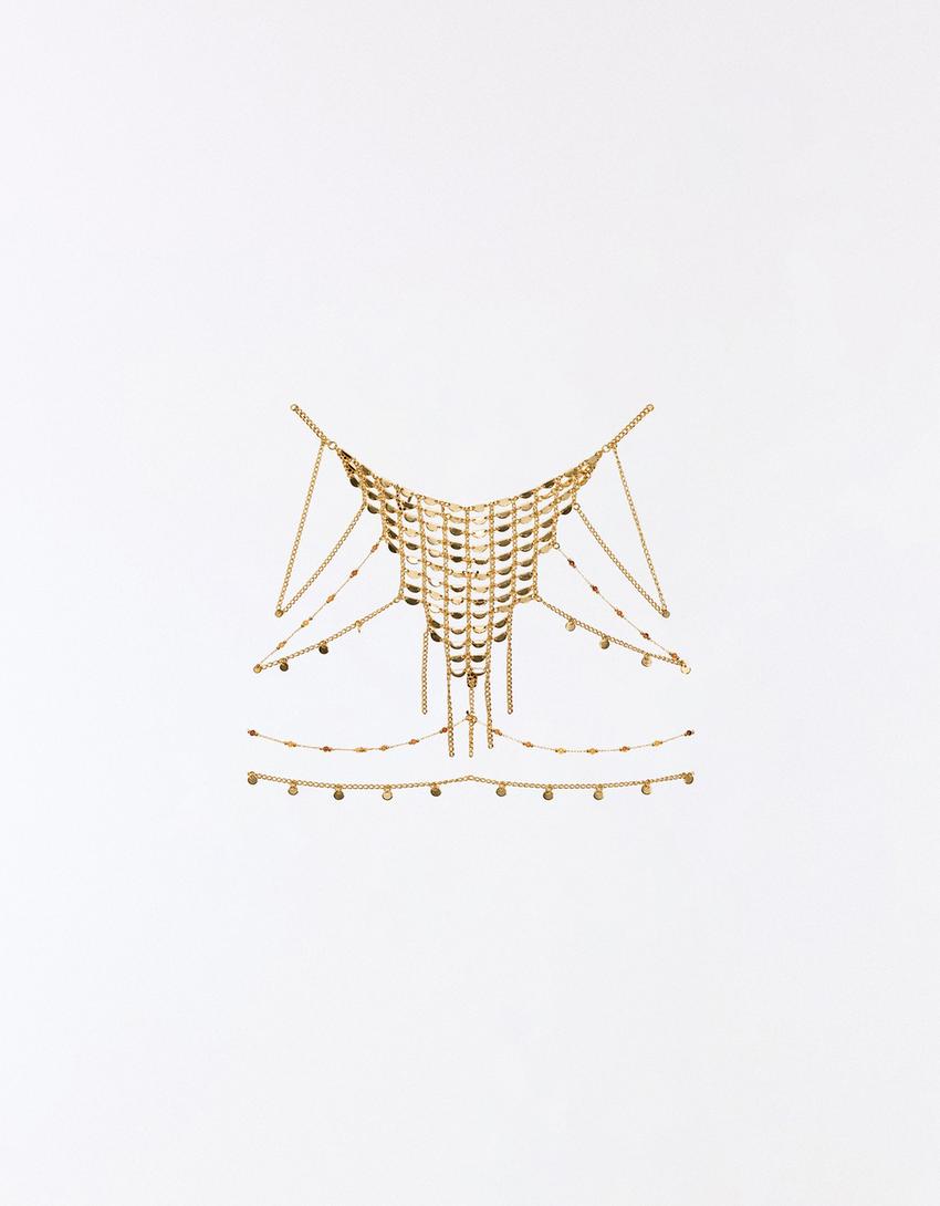 MARINA SENA body chain-Gold
