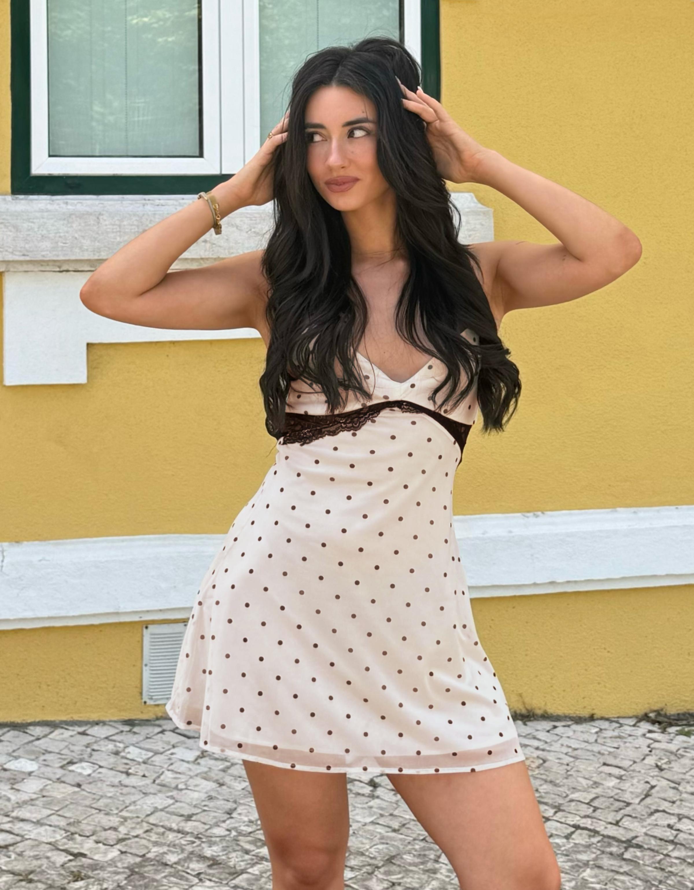 Bershka Tül askılı mini elbise görsel 6