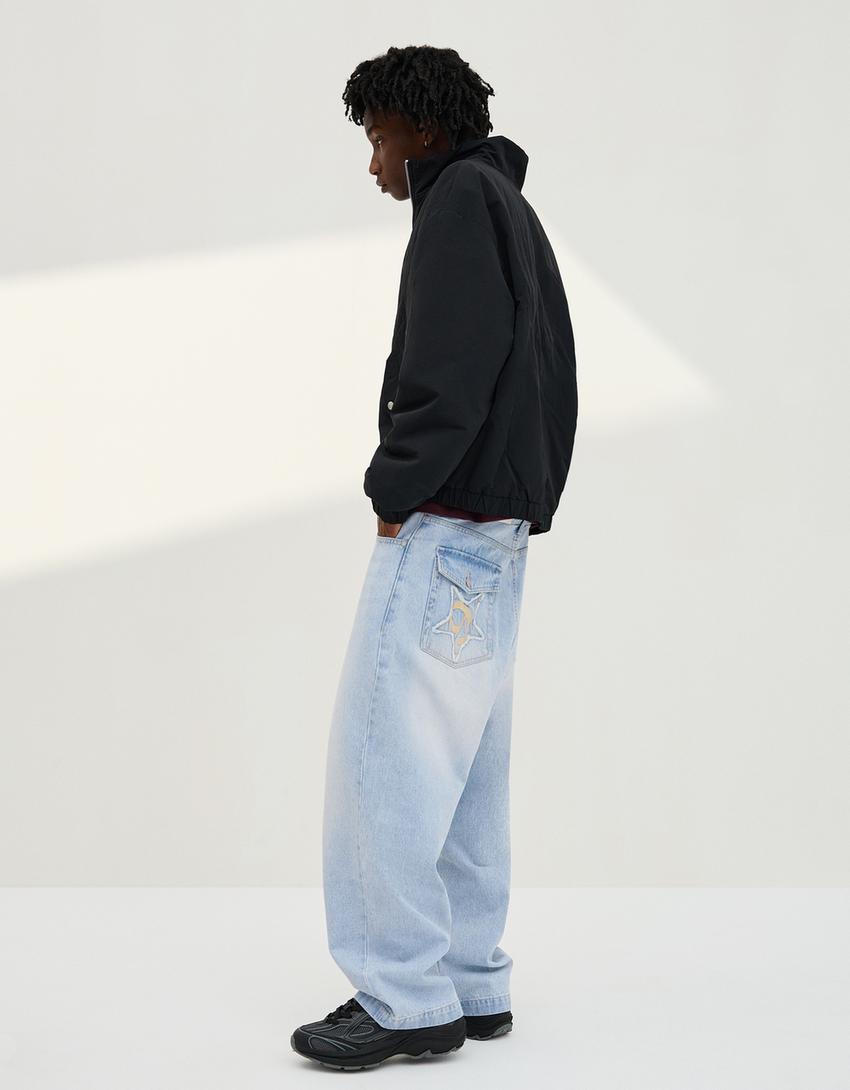 Barrel jeans-Light blue