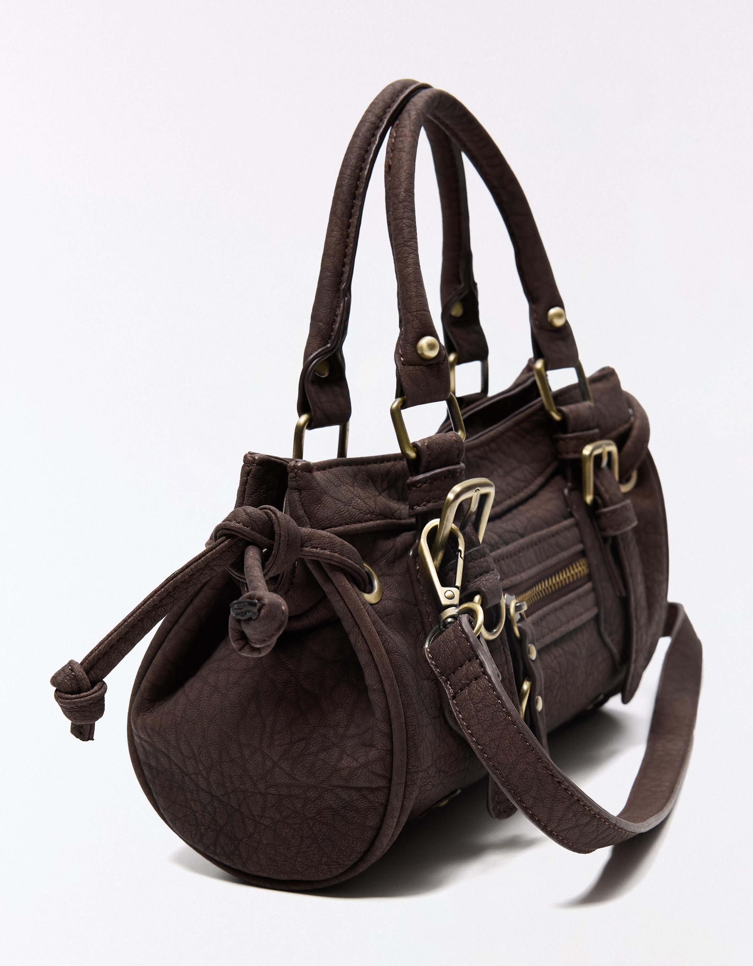 Mini buckle bag — Brown