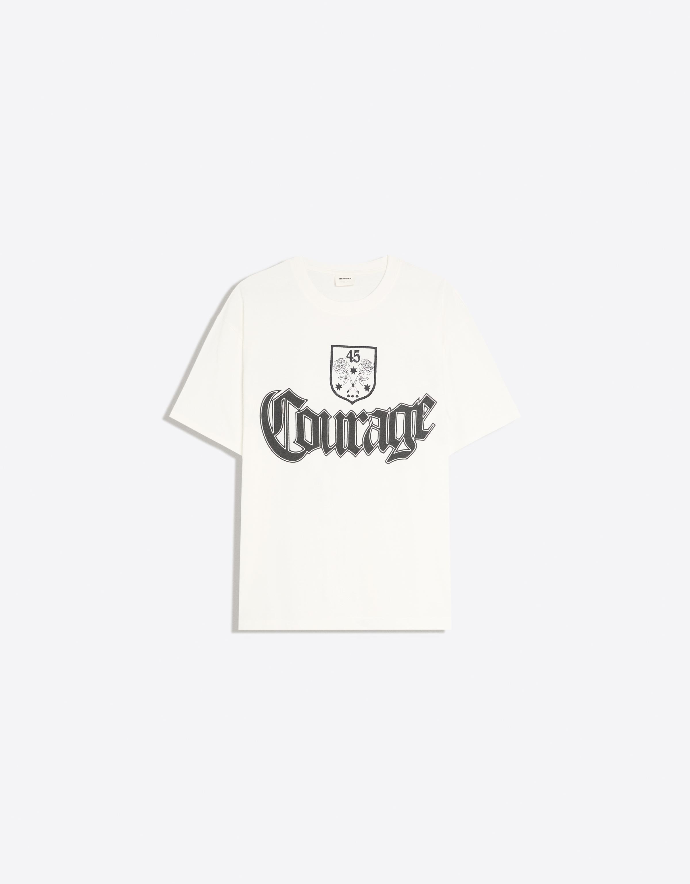 Short sleeve print T-shirt — White
