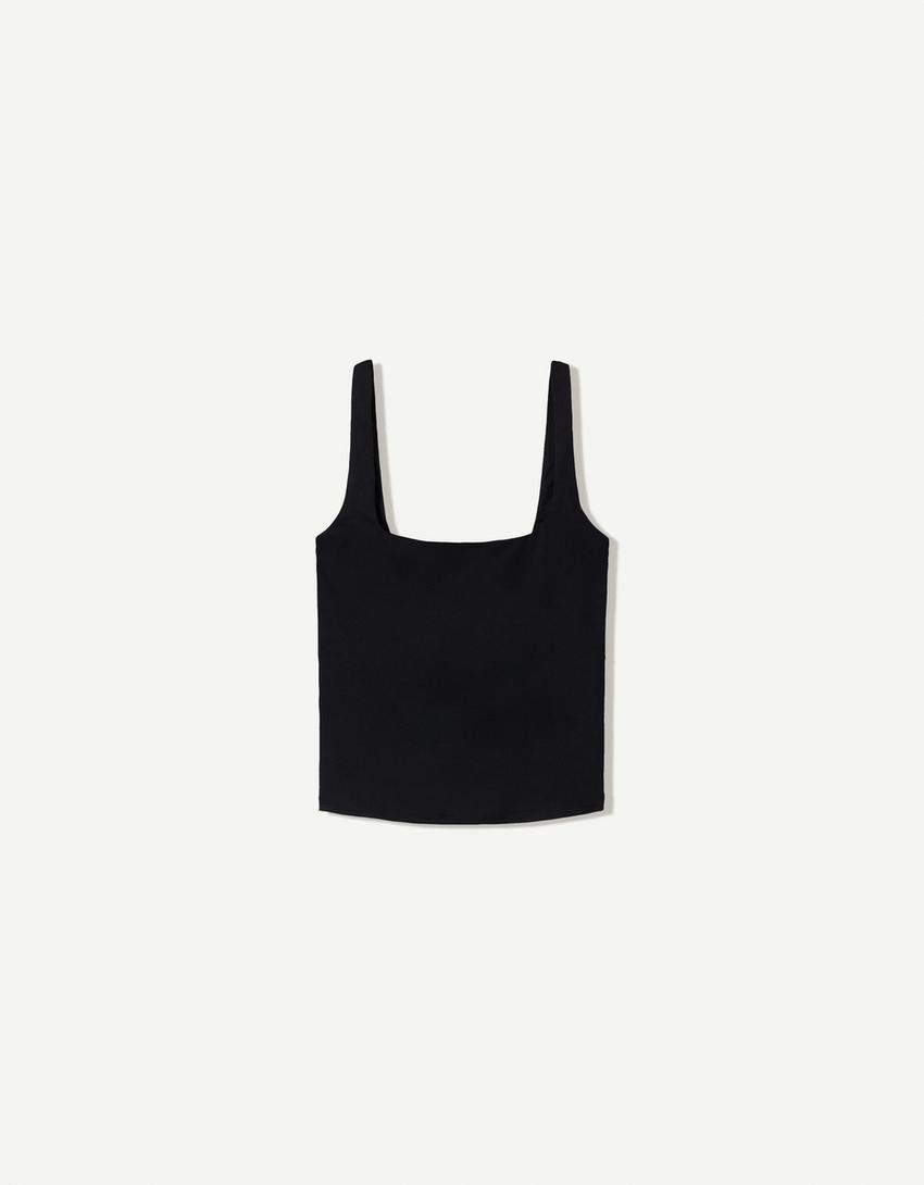 Strappy top-Black-1
