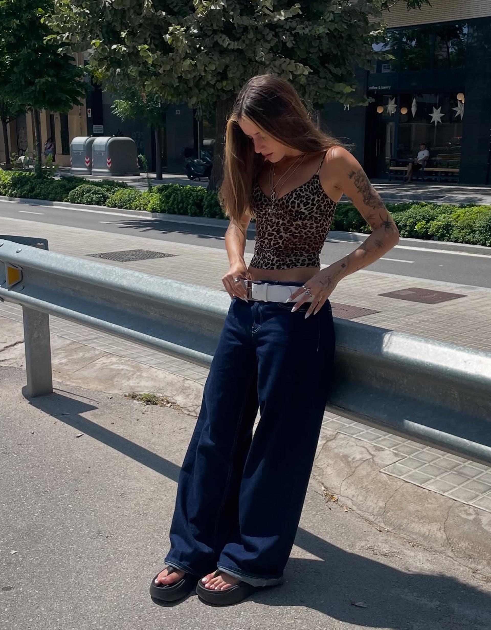 Trägertop mit Mesh-Print