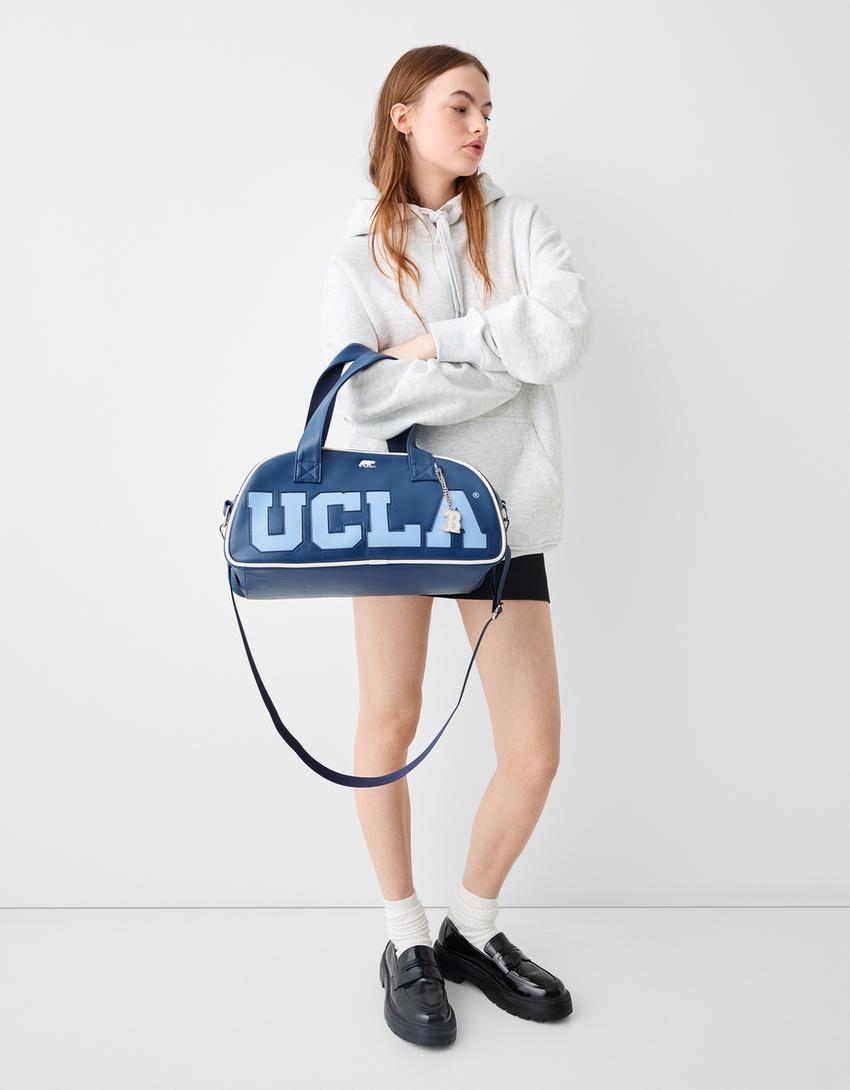Large UCLA shoulder bowling bag-Dark blue-1