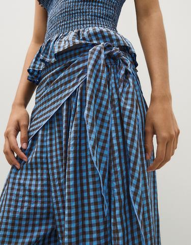 Scarf print sarouel trousers — Blue 3