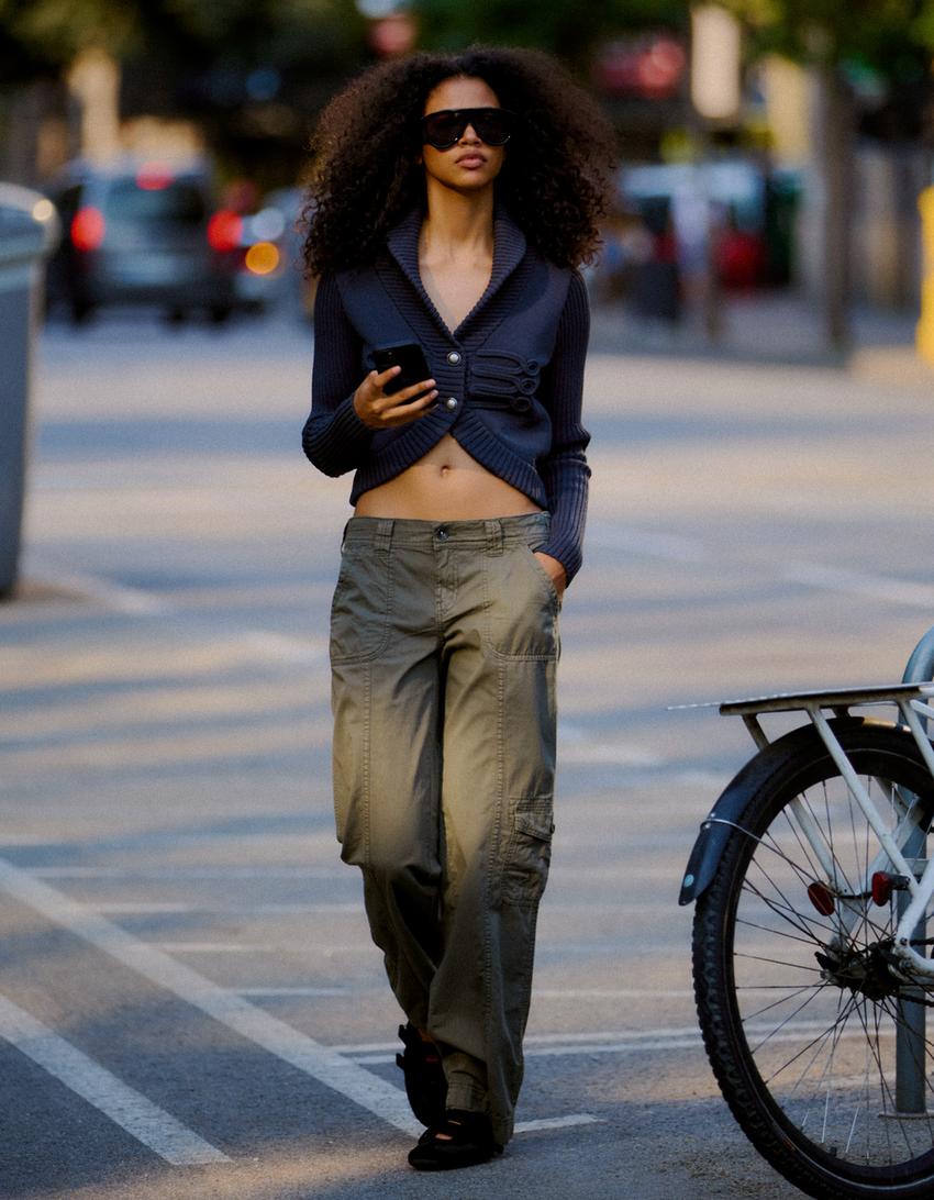 Straight-Fit Cargohose-Khaki