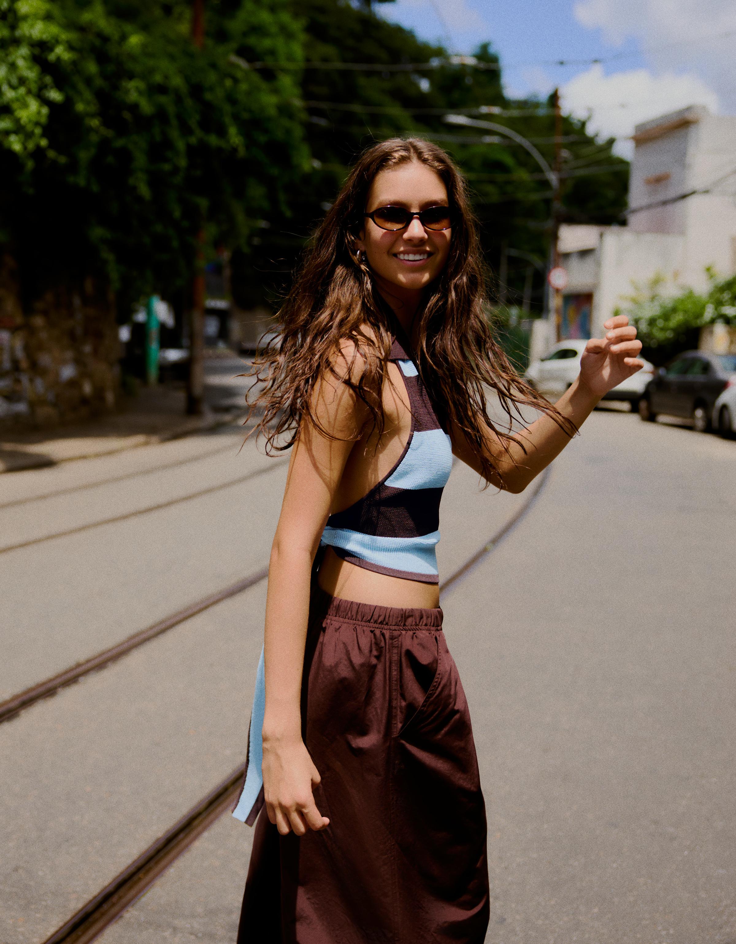 Arkası düğümlü polo yaka top - Görsel 28