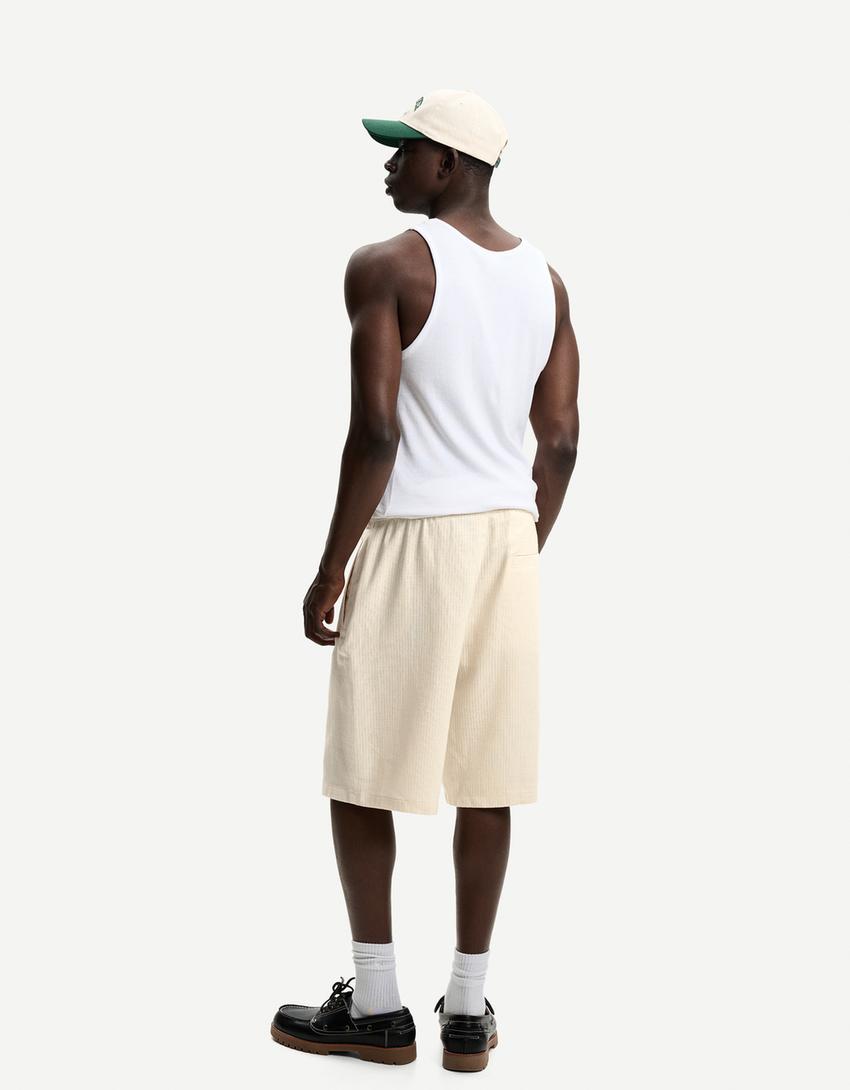 Bermuda jogging skate rustique-Beige
