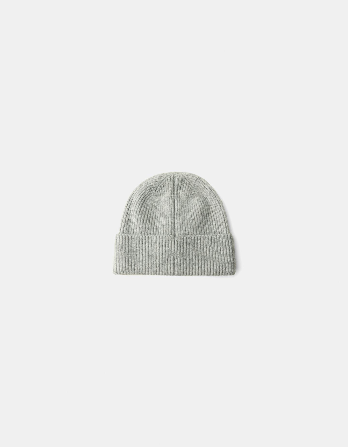 Bershka Gorro Rib Mujer Gris