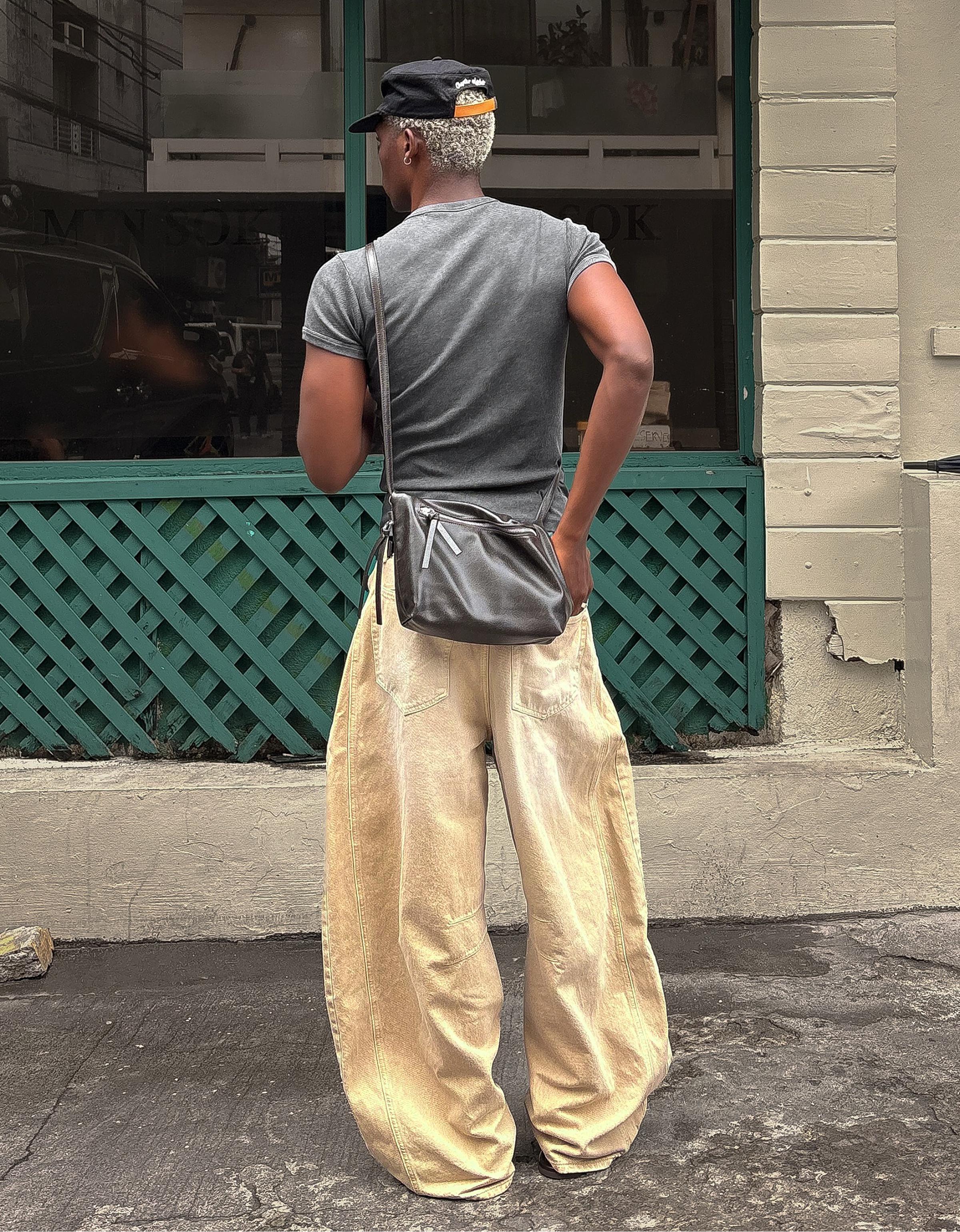 Slim fit ribbed T-shirt — Grey