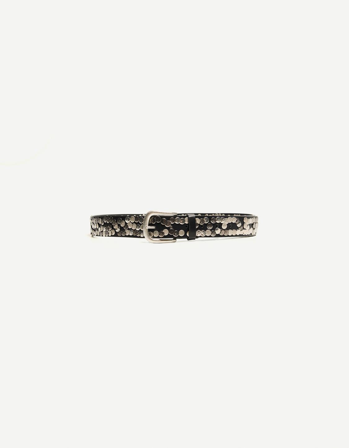 Wide studded belt