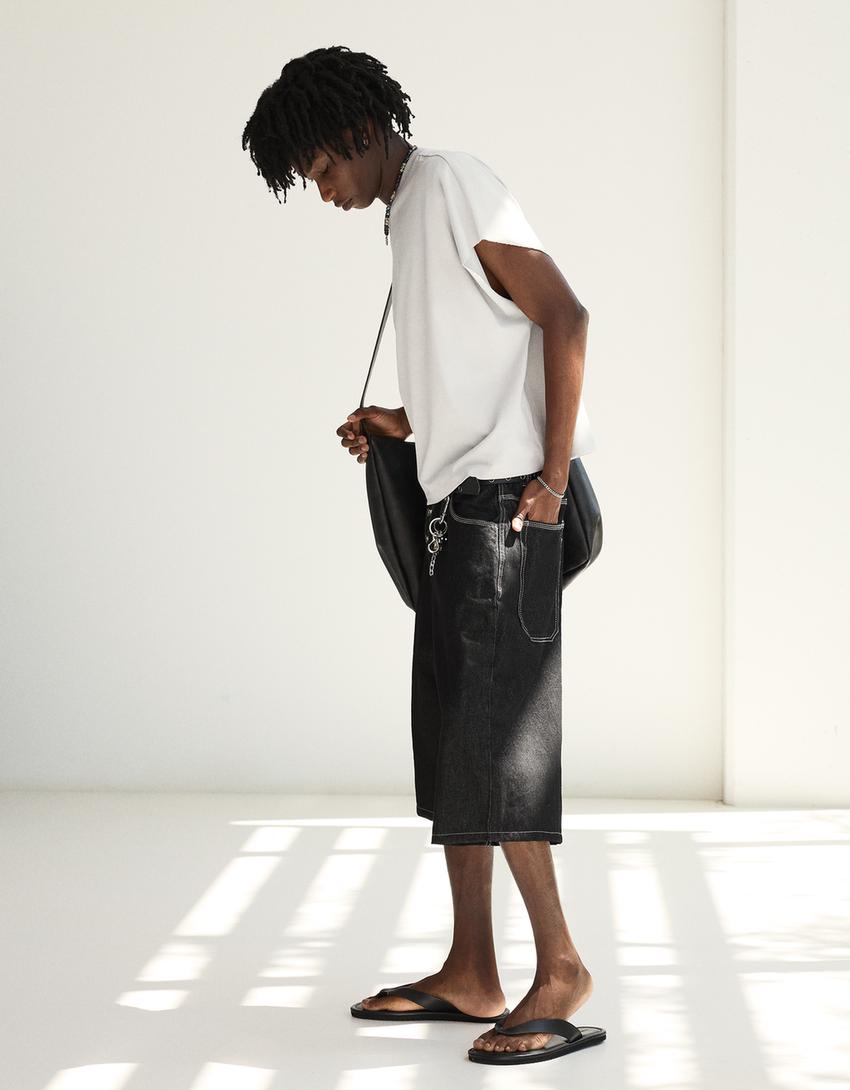 T-shirt workwear oversize imprimé-Pierre