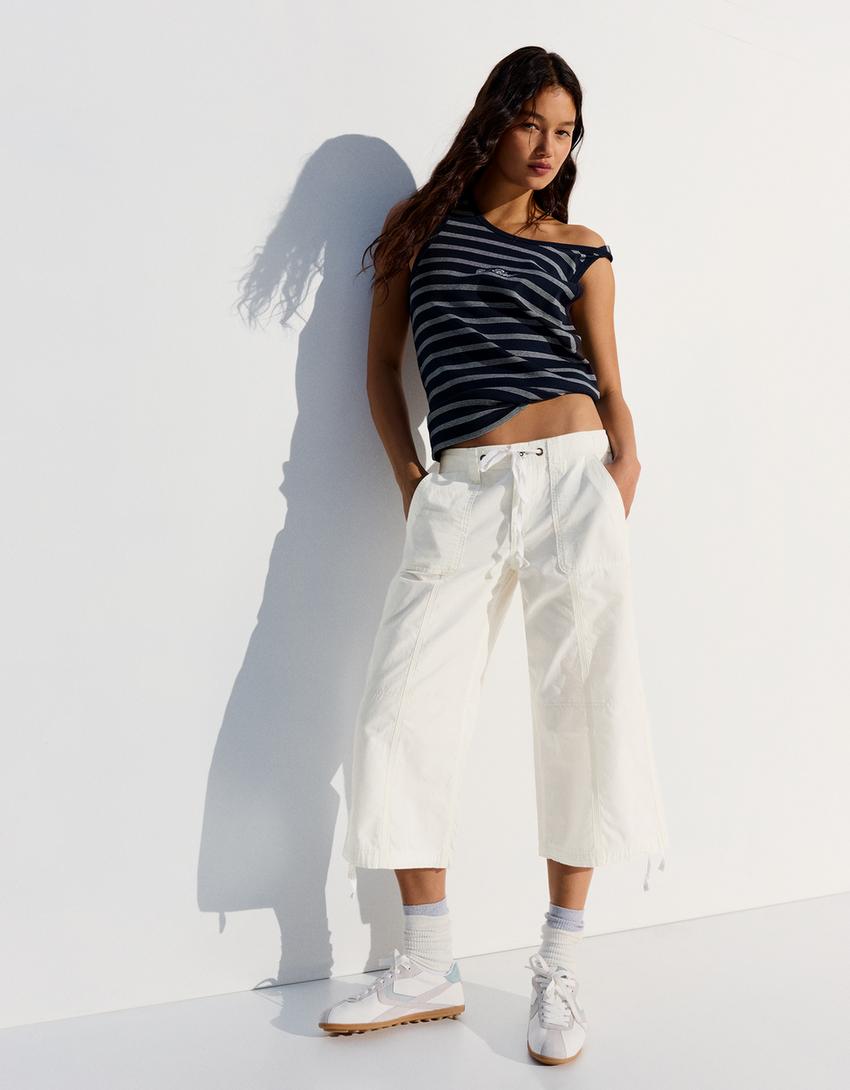 Capri trousers-Off white