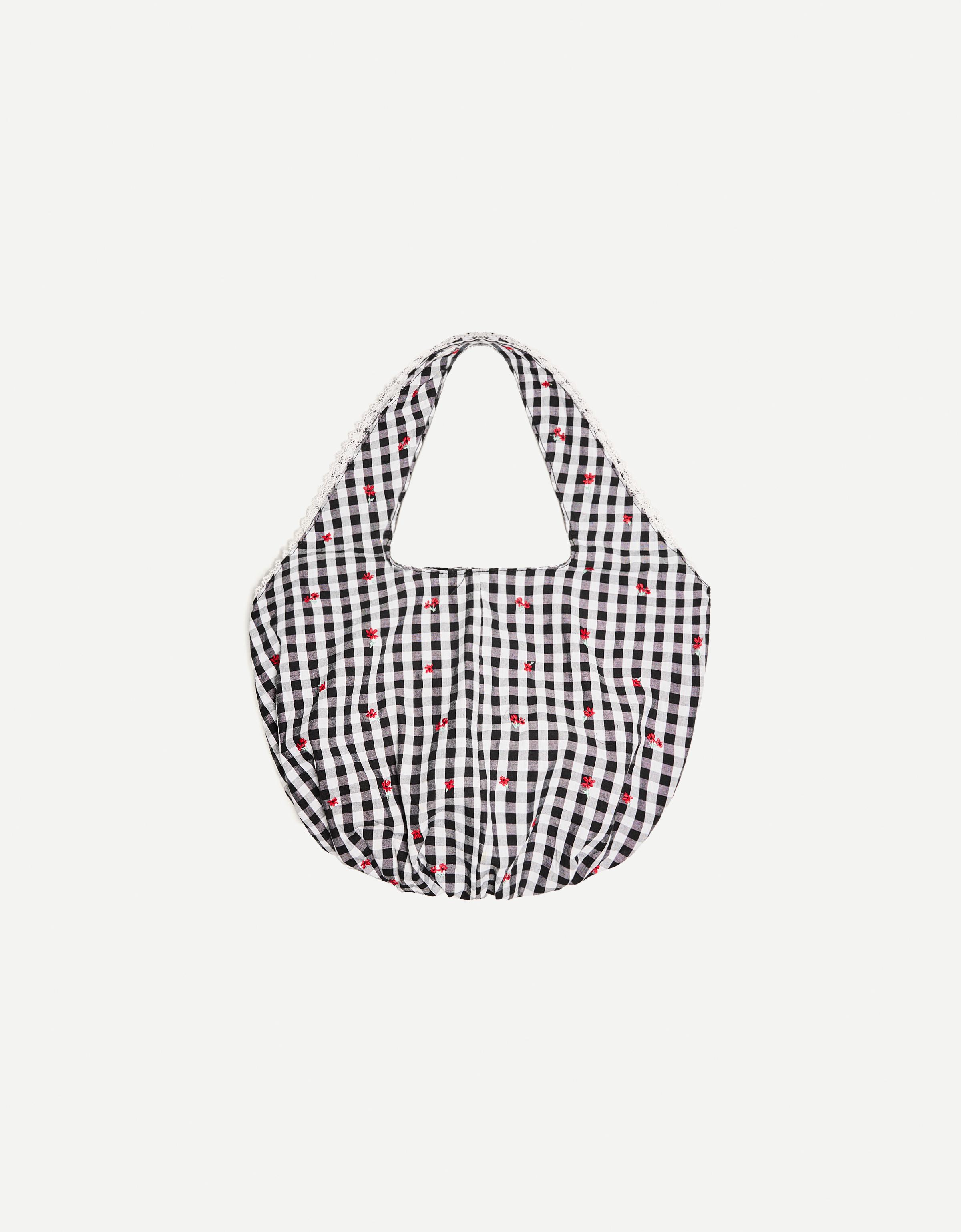★hai★ Bobbie Bag Black Gingham Pacsun Gingham Bow Tote Bag | PacSun
