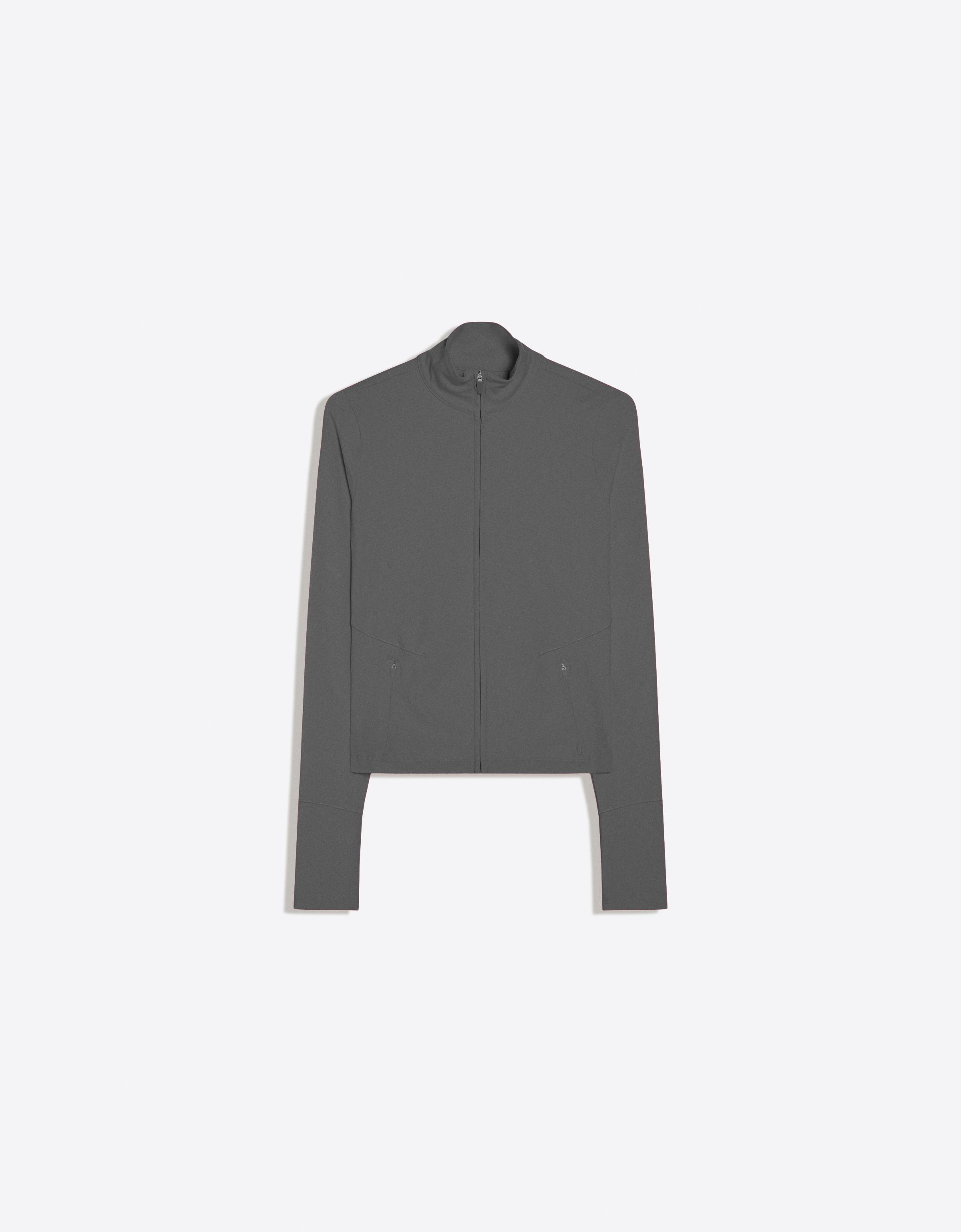 Bershka Chaqueta Técnica Cremallera Mujer Grafito
