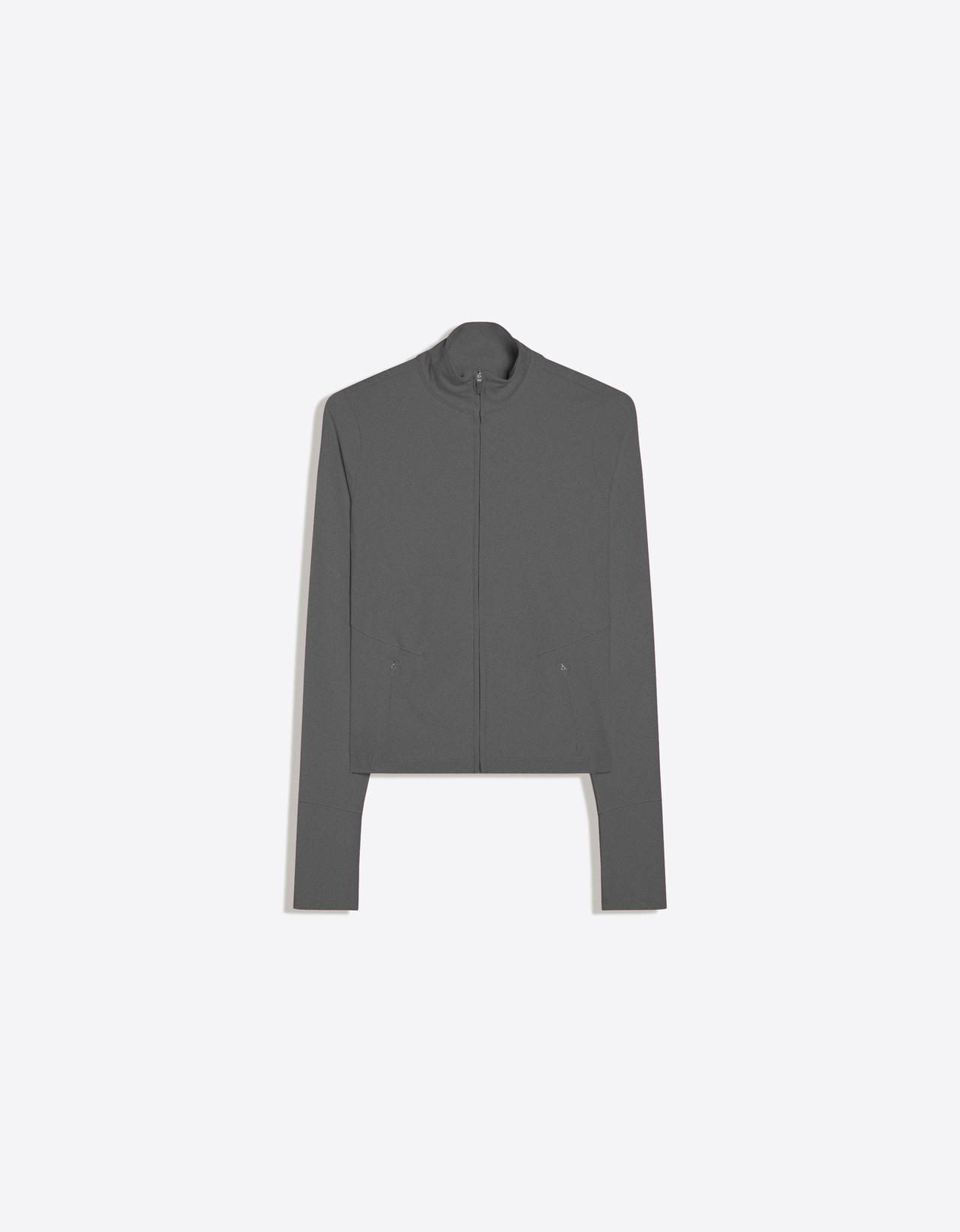 Technical fabric zip-up jacket – Breathable & Quick Dry — Graphite