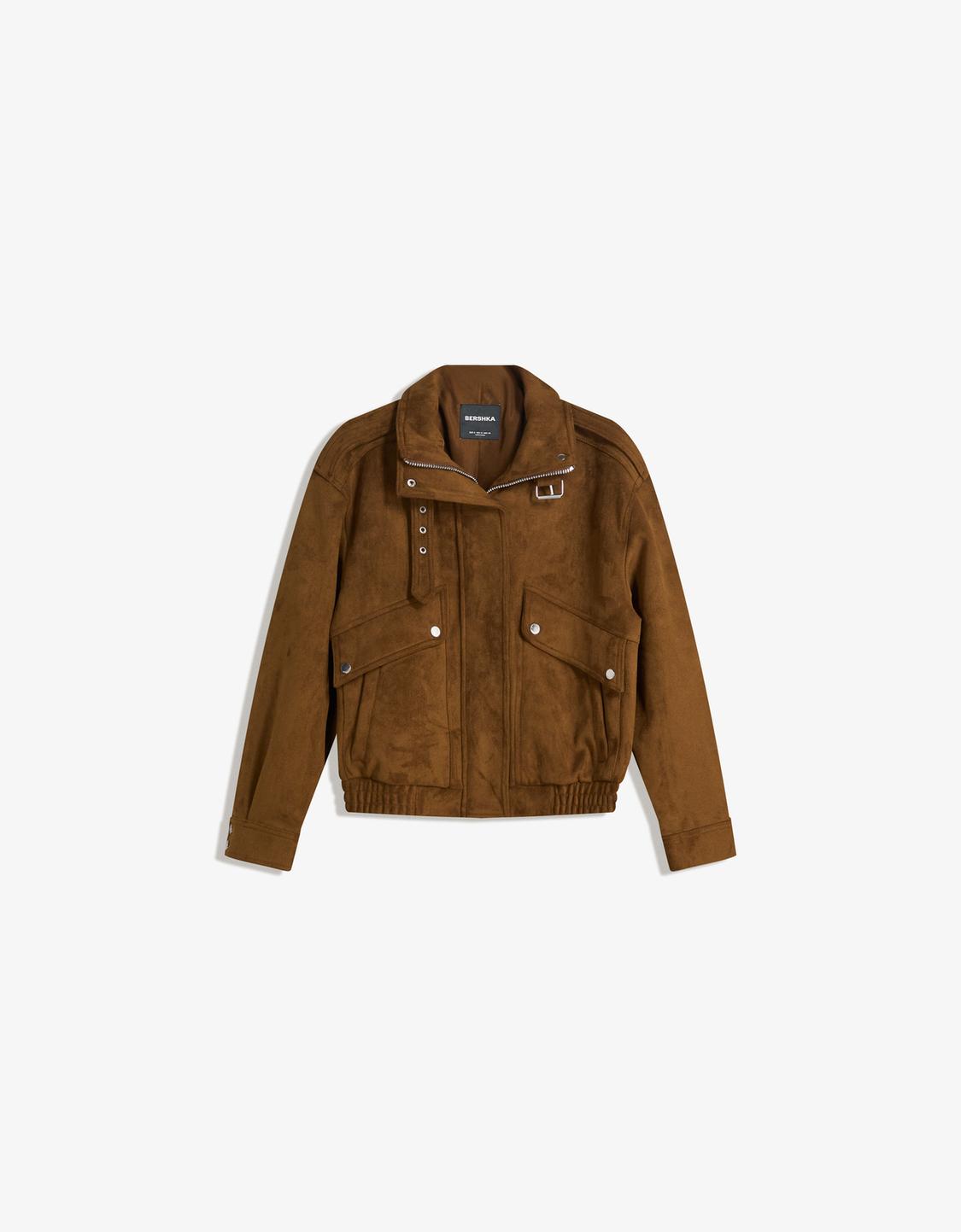 Faux suede jacket