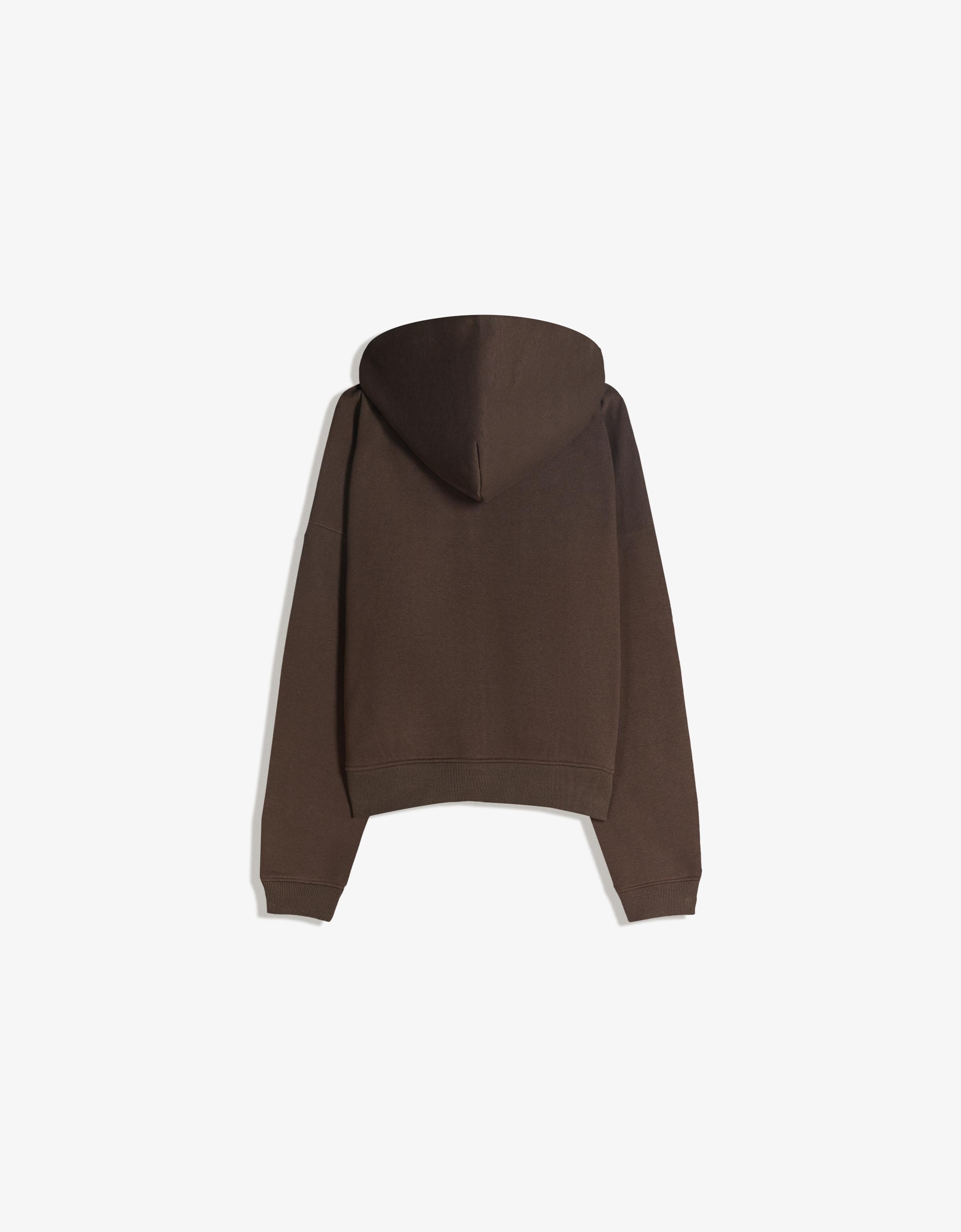 Kapüşonlu oversize fermuarlı sweatshirt - Görsel 152