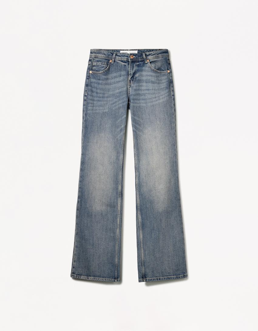 Jeans bootcut low waist-Azul lavado-5