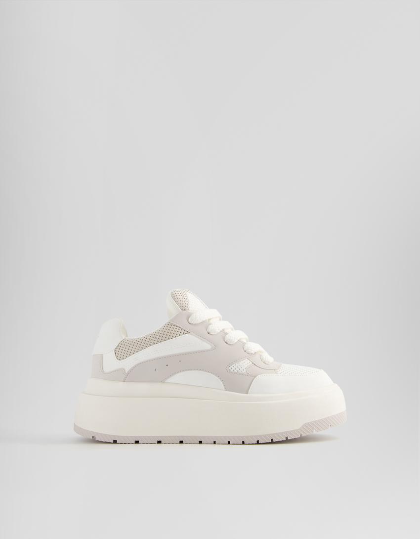 Sapatilhas plataforma tipo skate-Areia-4