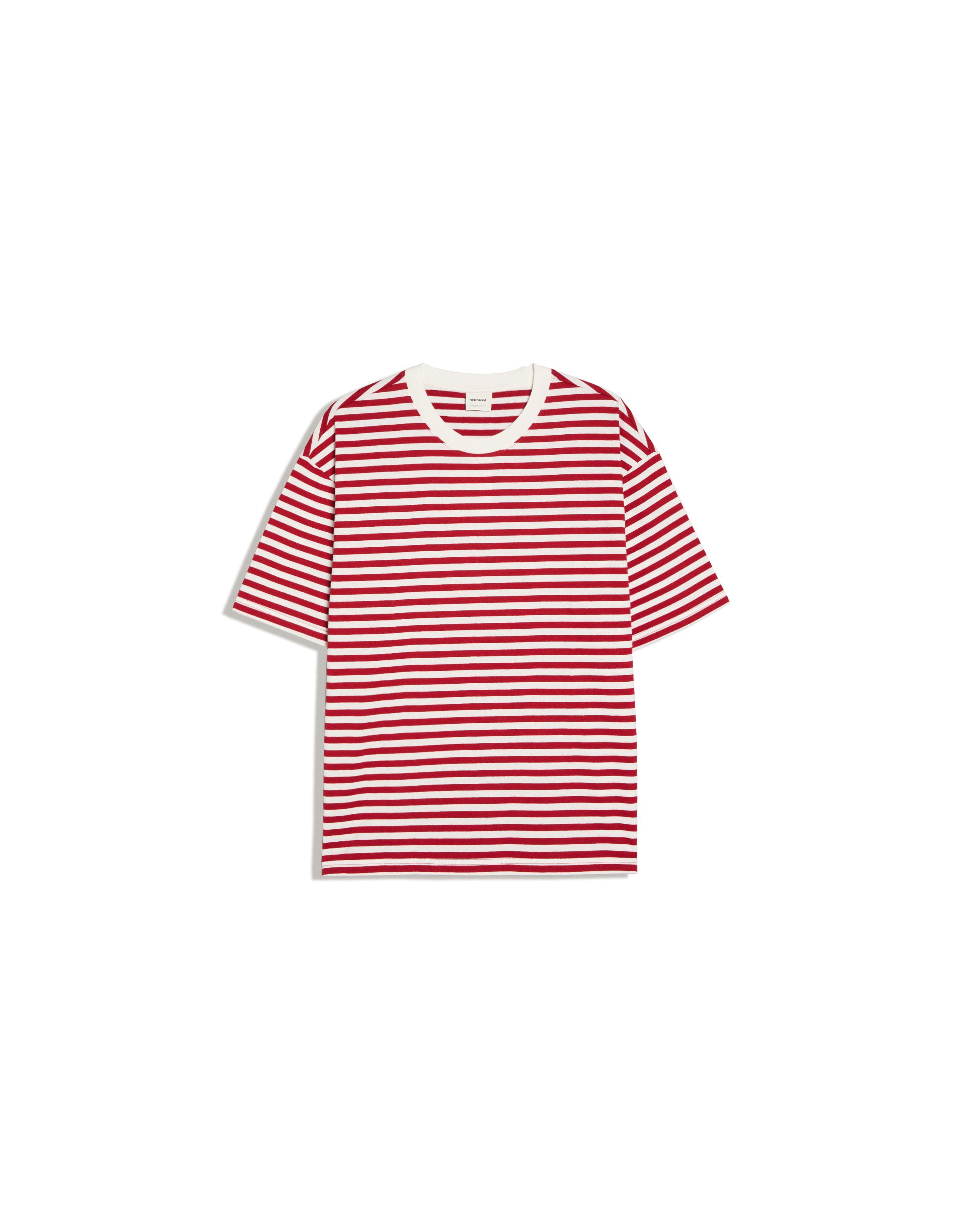 Bershka Relaxed fit çizgili tişört görsel 2