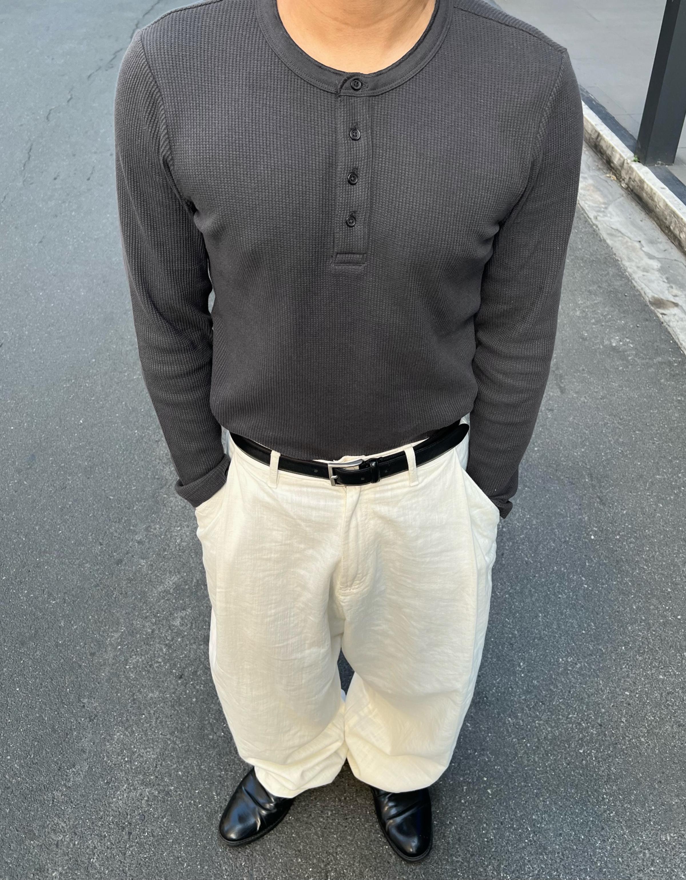 Ketenli super baggy fit pantolon - Görsel 79