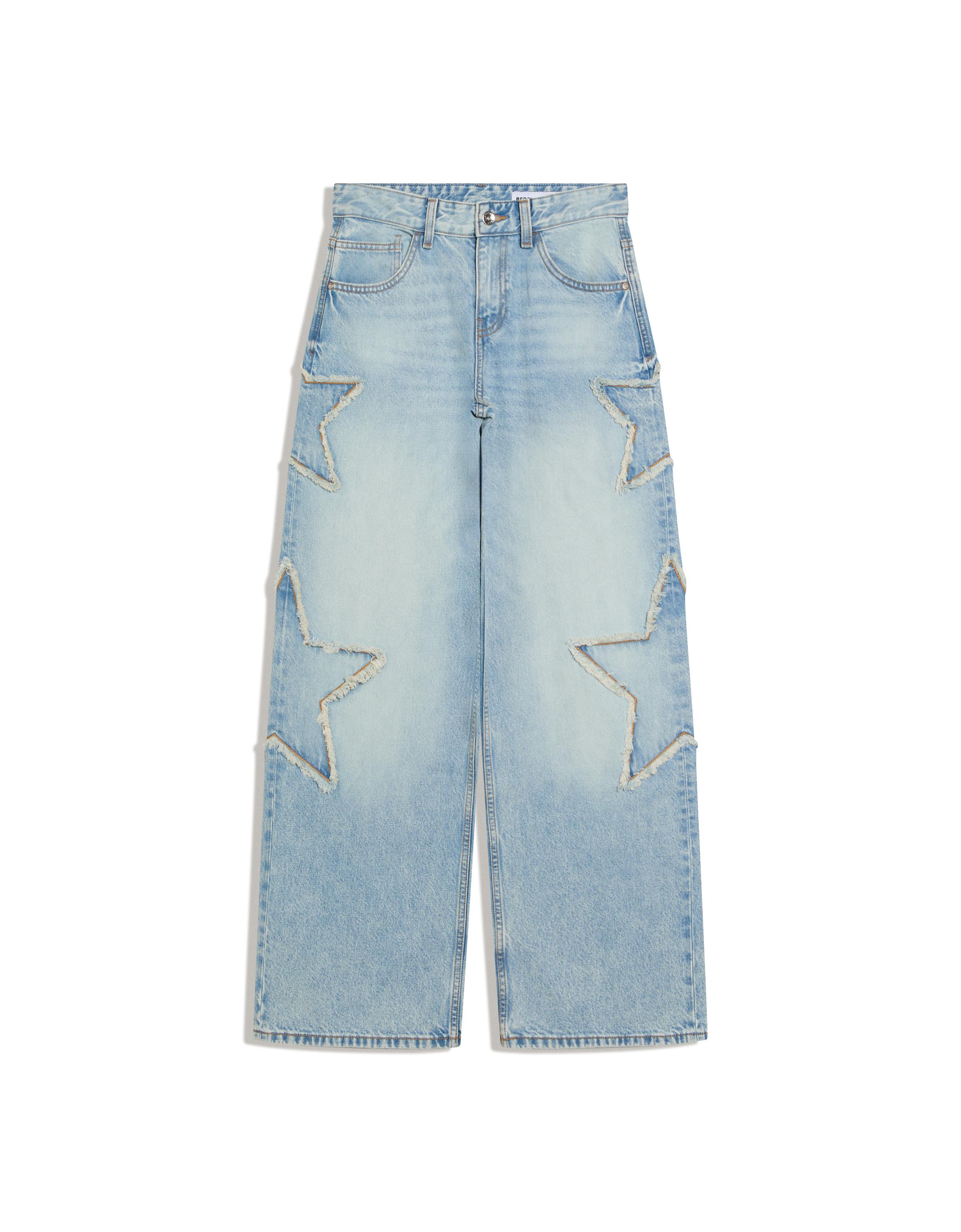 Yıldız detaylı düşük bel boyfriend jean - Görsel 11