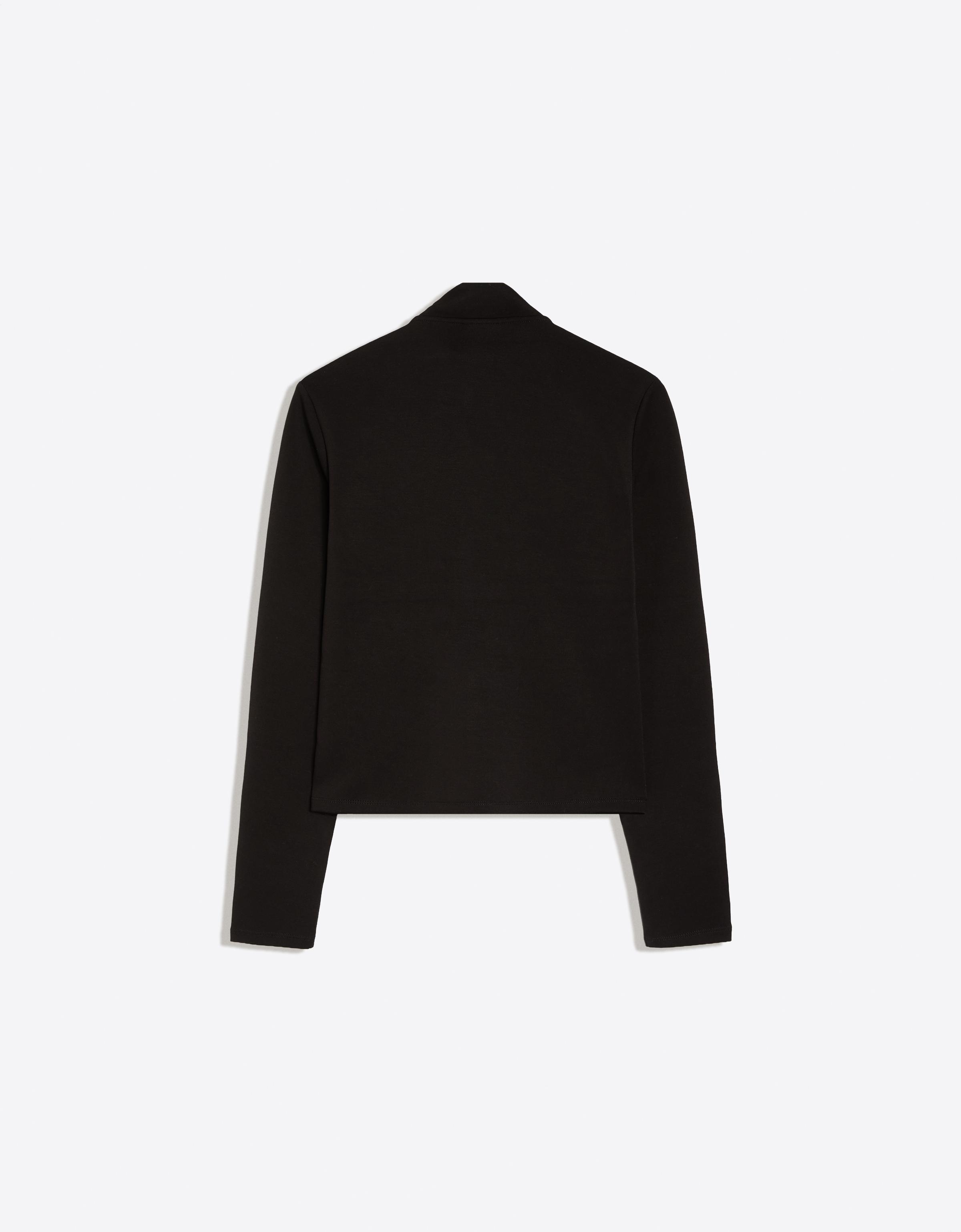 Ribbed zip jacket — Black
