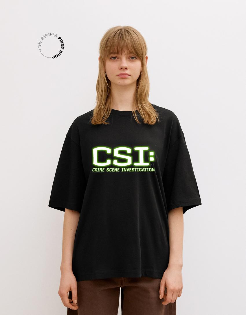 CSI T-Shirt mit kurzen Ärmeln-Schwarz