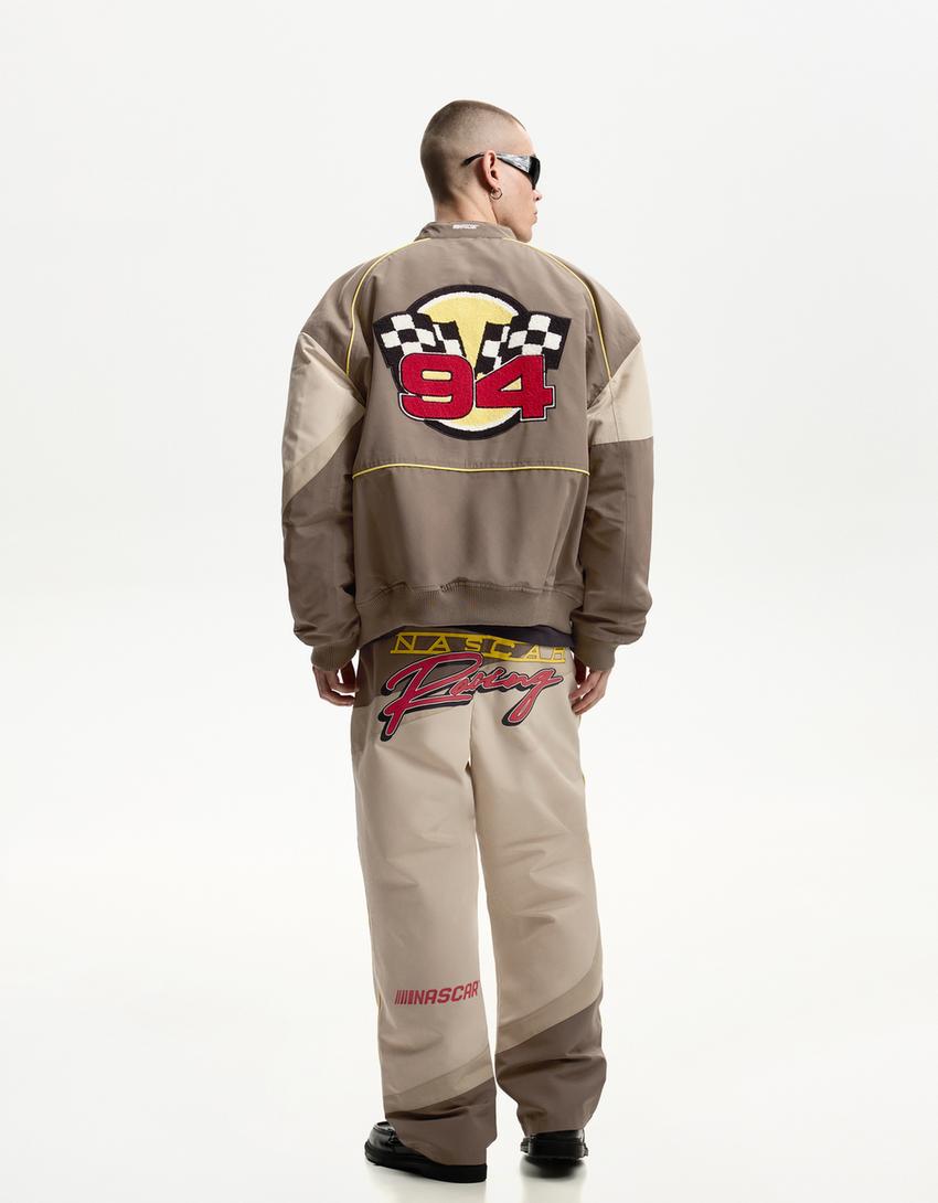 Pantalón Nascar baggy jogger-Marrón-1