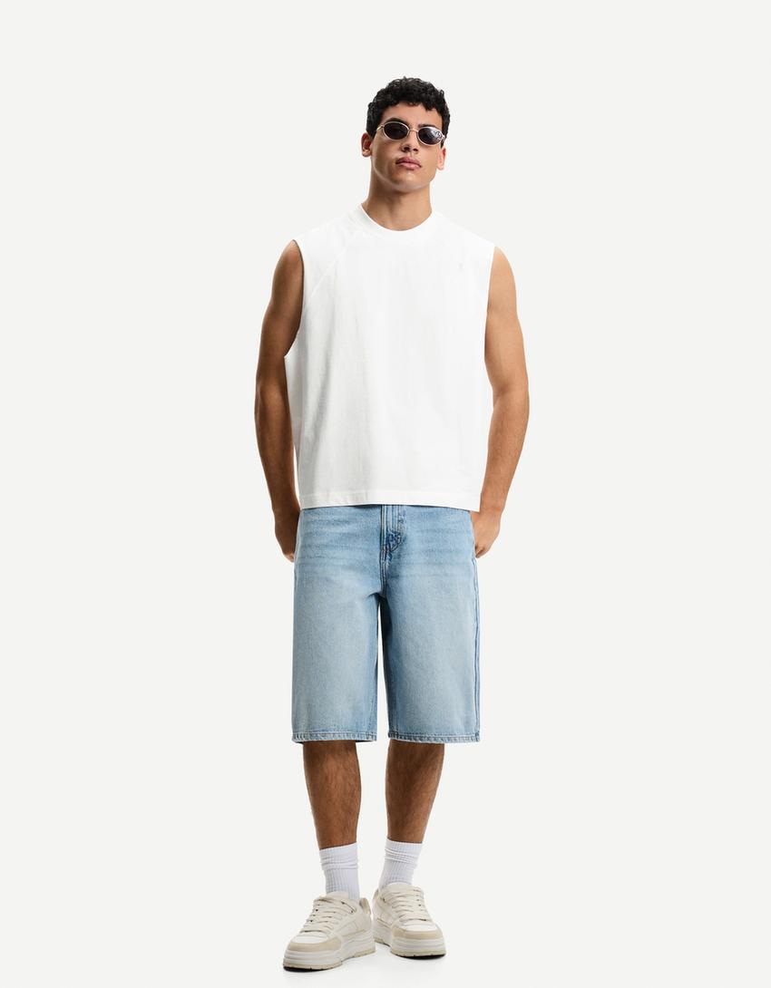 Sleeveless top-Off white